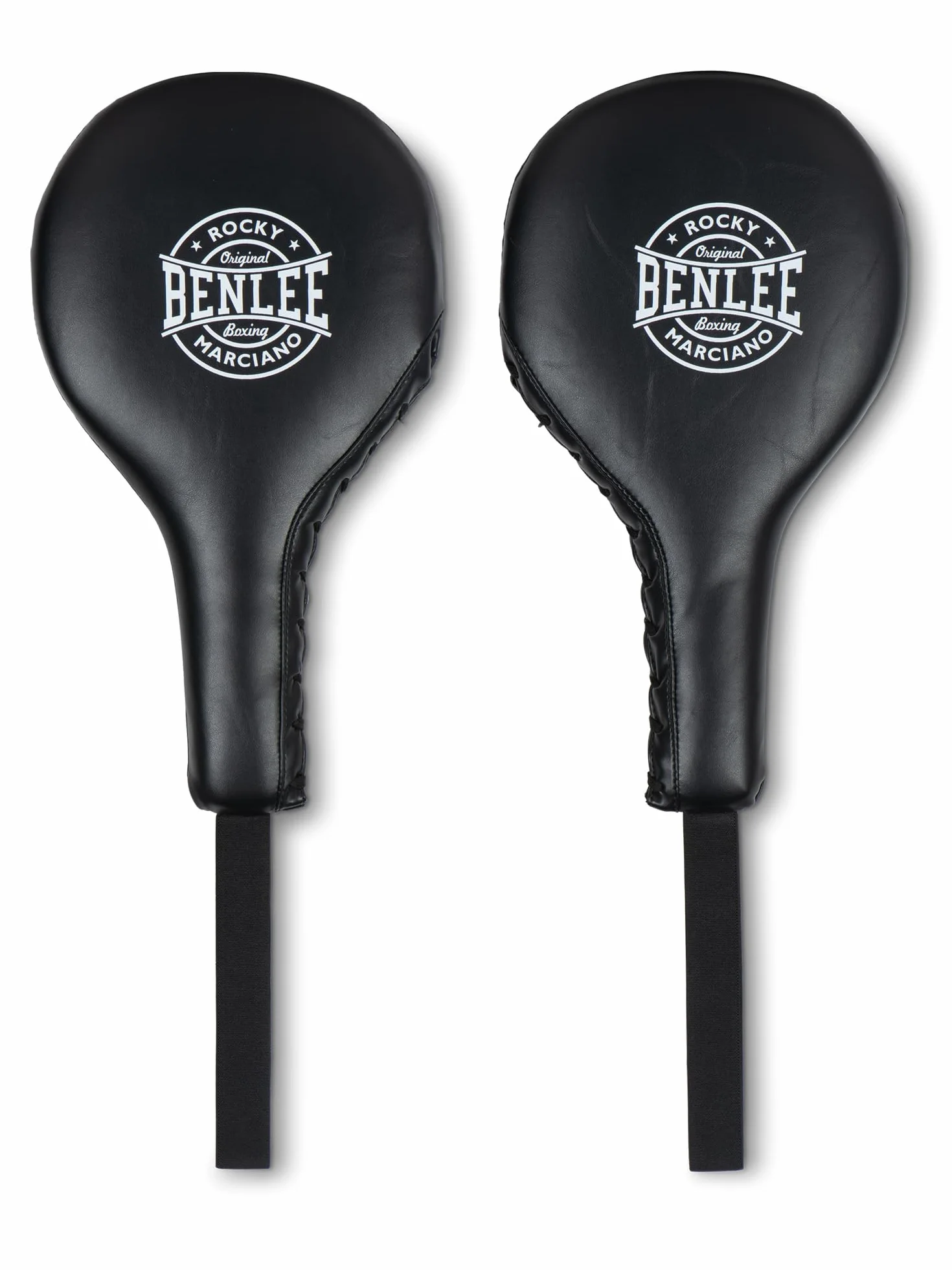 Benlee Rocky Marciano Unisex – sztuczna skóra Hook & Jab Pads, czarna, jeden rozmiar