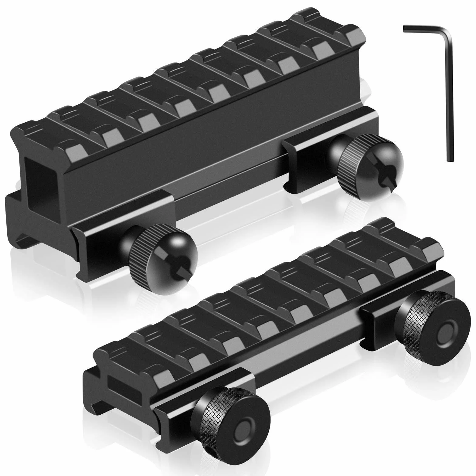 Aluminiowych Stopów Picatinny Riser Mounts 1-calowy Wysoki Profil 1/2-calowy Niski Profil 8 Gniazd