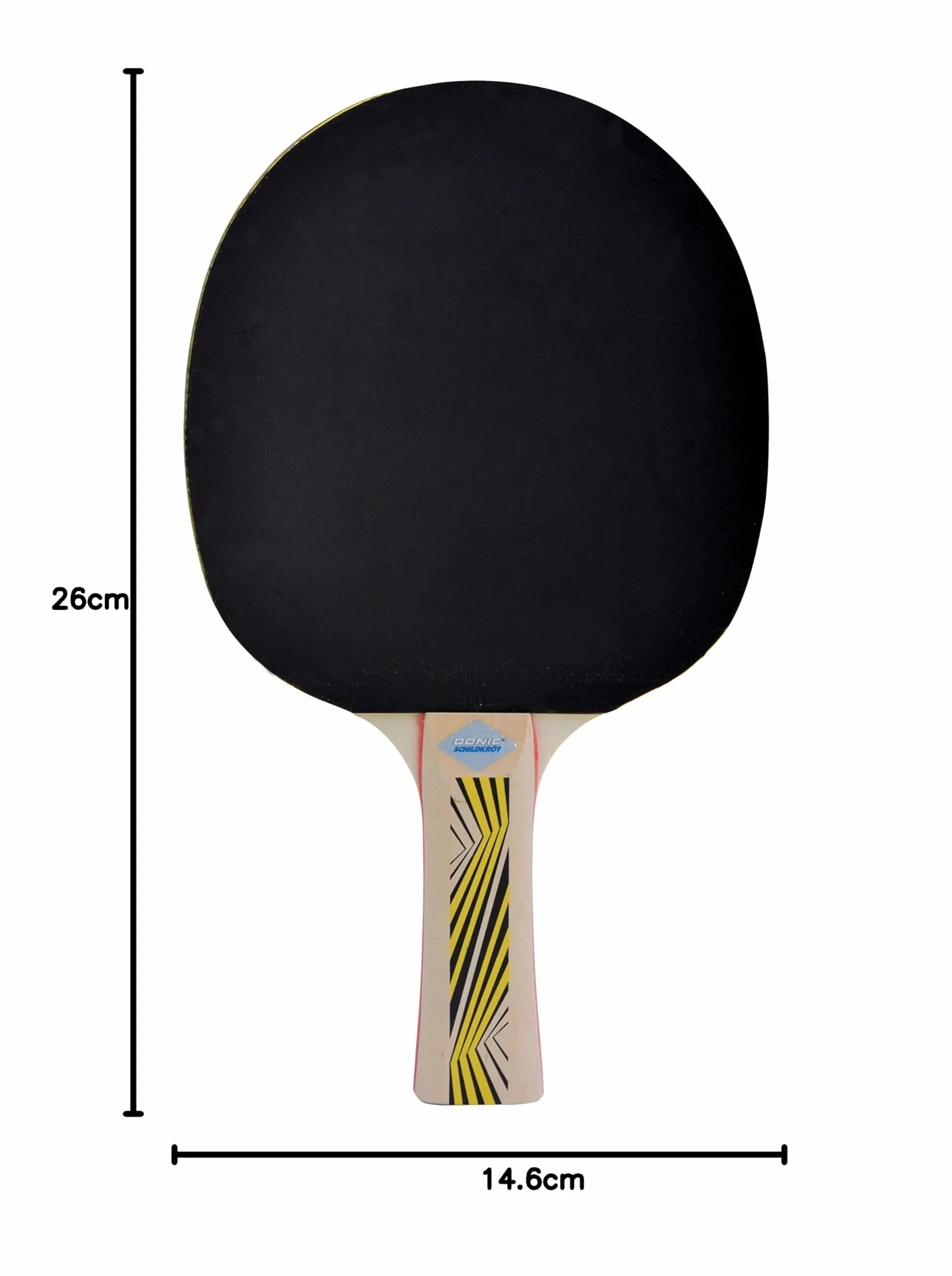 Donic-Schildkröt Legends 500 FSC, kij do tenisa stołowego, uchwyt AVS, gąbka 1,8 mm, drewno FSC, Elite - guma ITTF, 714407