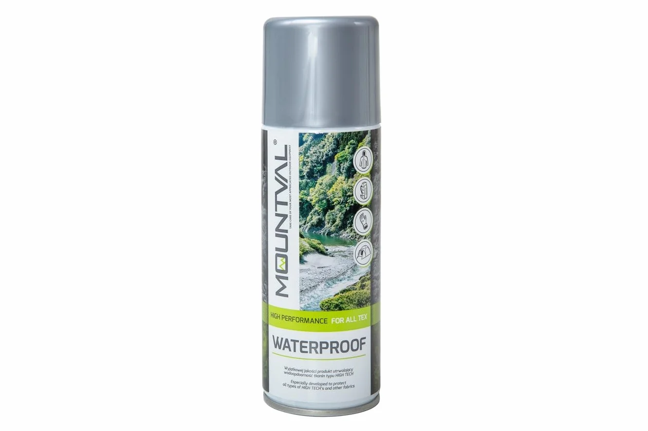 Mountval Waterproof Spray - Wodoodporny Impregnat w Sprayu Chroniący Twoją Odzież Przed Wilgocią i Brudem, Do Sprzętu Turystycznego