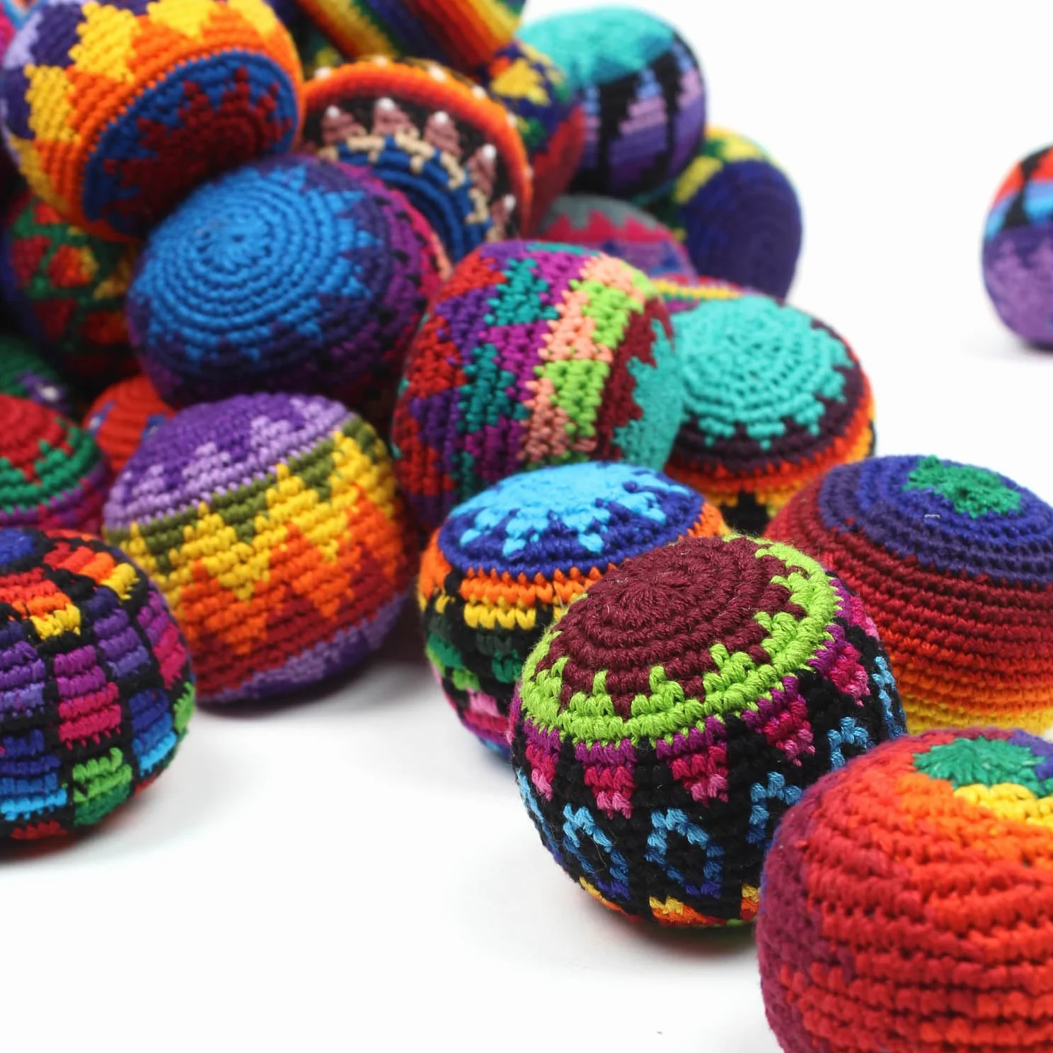 Hacky Sack, śpiwory z dzianiny, piłki do żonglowania, worki haki, piłki do kopania, różne kolory i style, zestaw 3 szt