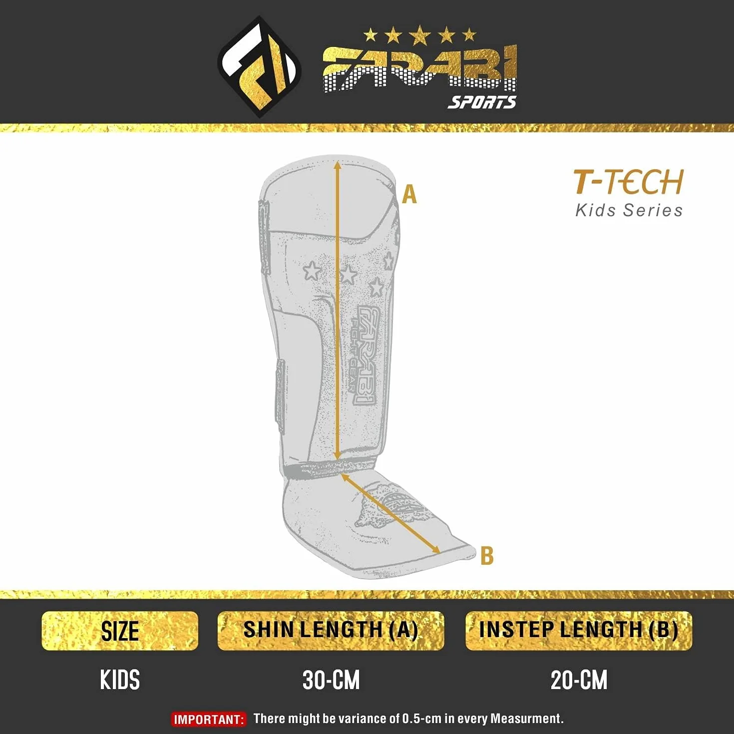 Farabi Sports Ochraniacze Piszczeli dla Dzieci – Kickboxing MMA Muay Thai Ochraniacze Piszczeli