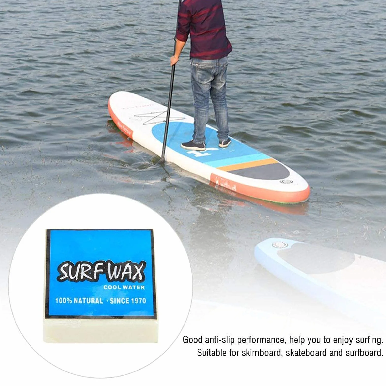 Alomejor Surf Wax Surfboard Wax Wosk do surfowania Wosk skateboardowy Antypoślizgowy trwały do deski surfingowej na nartach i deskorolce