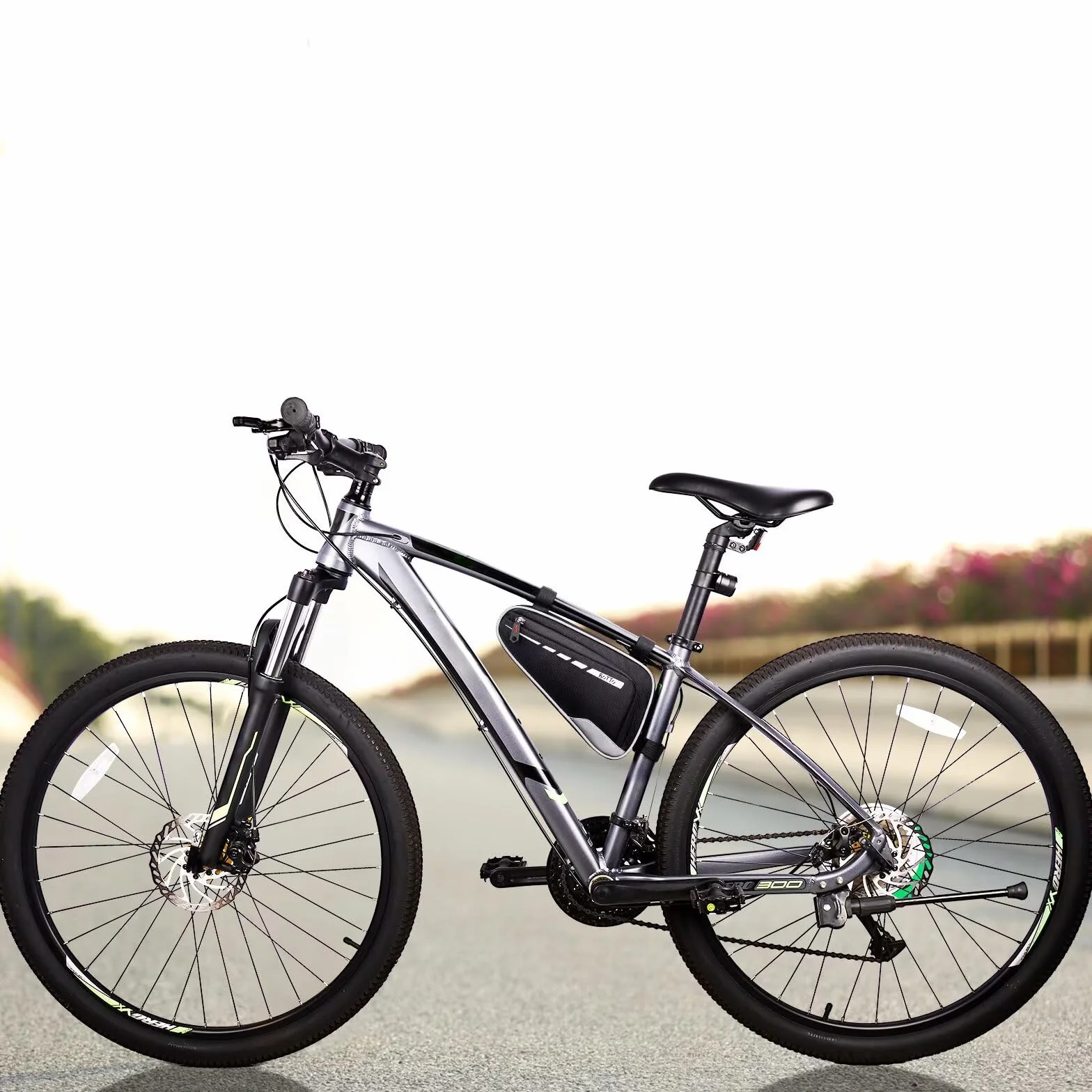 ROTTO Trójkątna torba na ramę roweru, torba na ramę rowerową, wodoodporna rurka, 2 l i 1,2 l