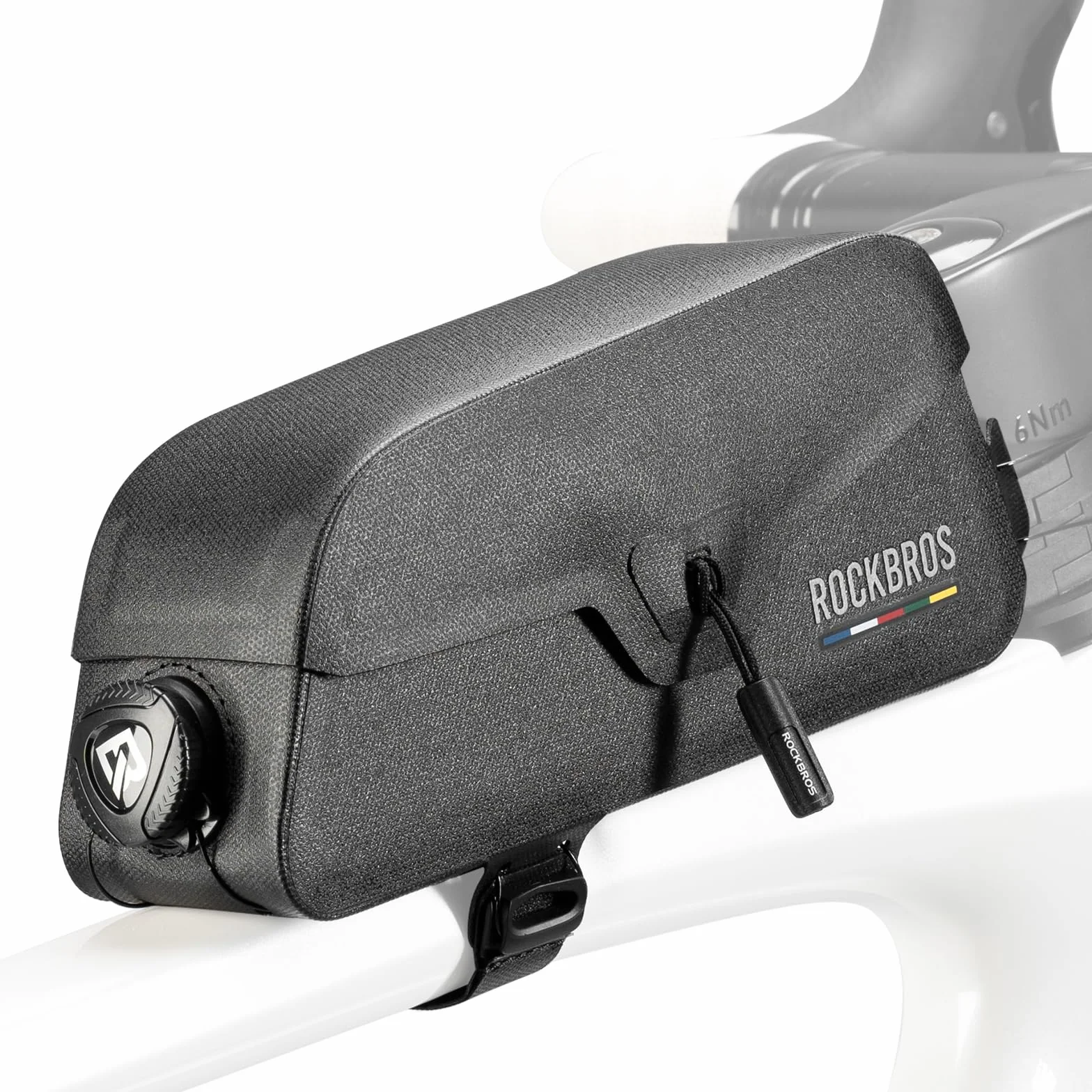 ROCKBROS Torba rowerowa na górną rurę wodoodporna magnetyczna 0.9L do roweru szosowego MTB
