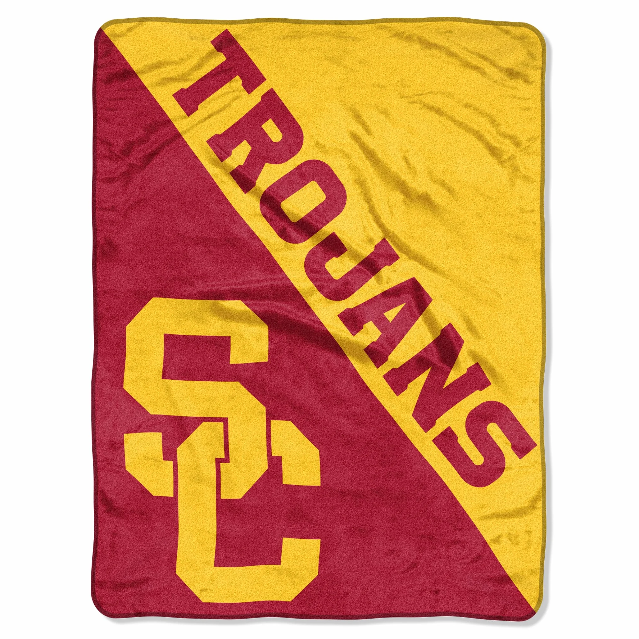 The Northwest Company USC Trojans "Halftone" Micro Raschel koc narzutowy, 117 cm x 152 cm, czerwony
