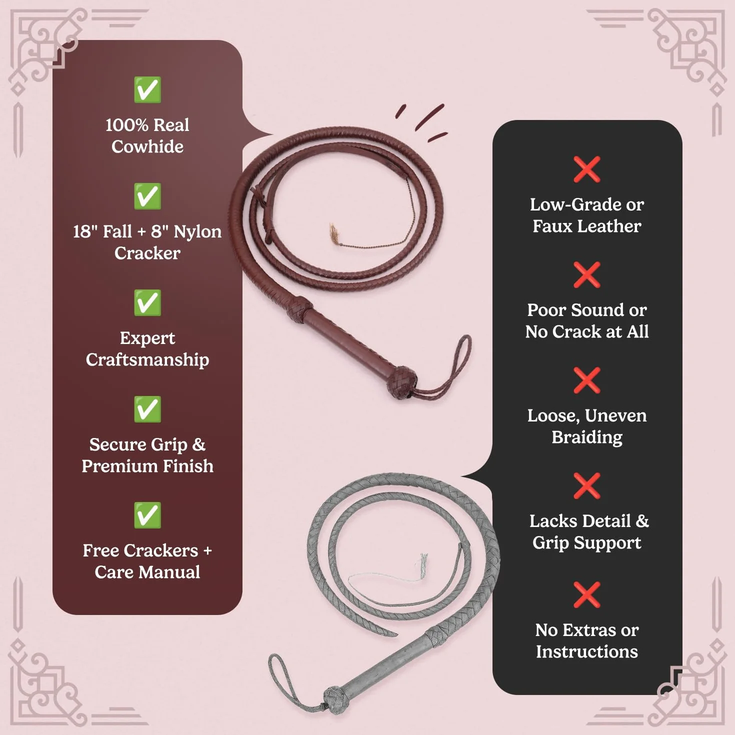 Indiana Jones styl 15 stóp 8 warkocz ciemnobrązowy skórzany bulwhip prawdziwa skóra bydlęca bull whip