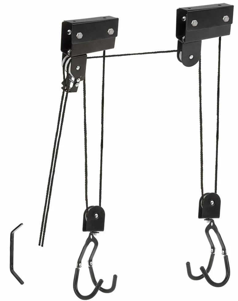 M-Wave Uniseks Bike Lift Strong 430098 Uchwyt Rowerowy, Czarny, do 57 kg