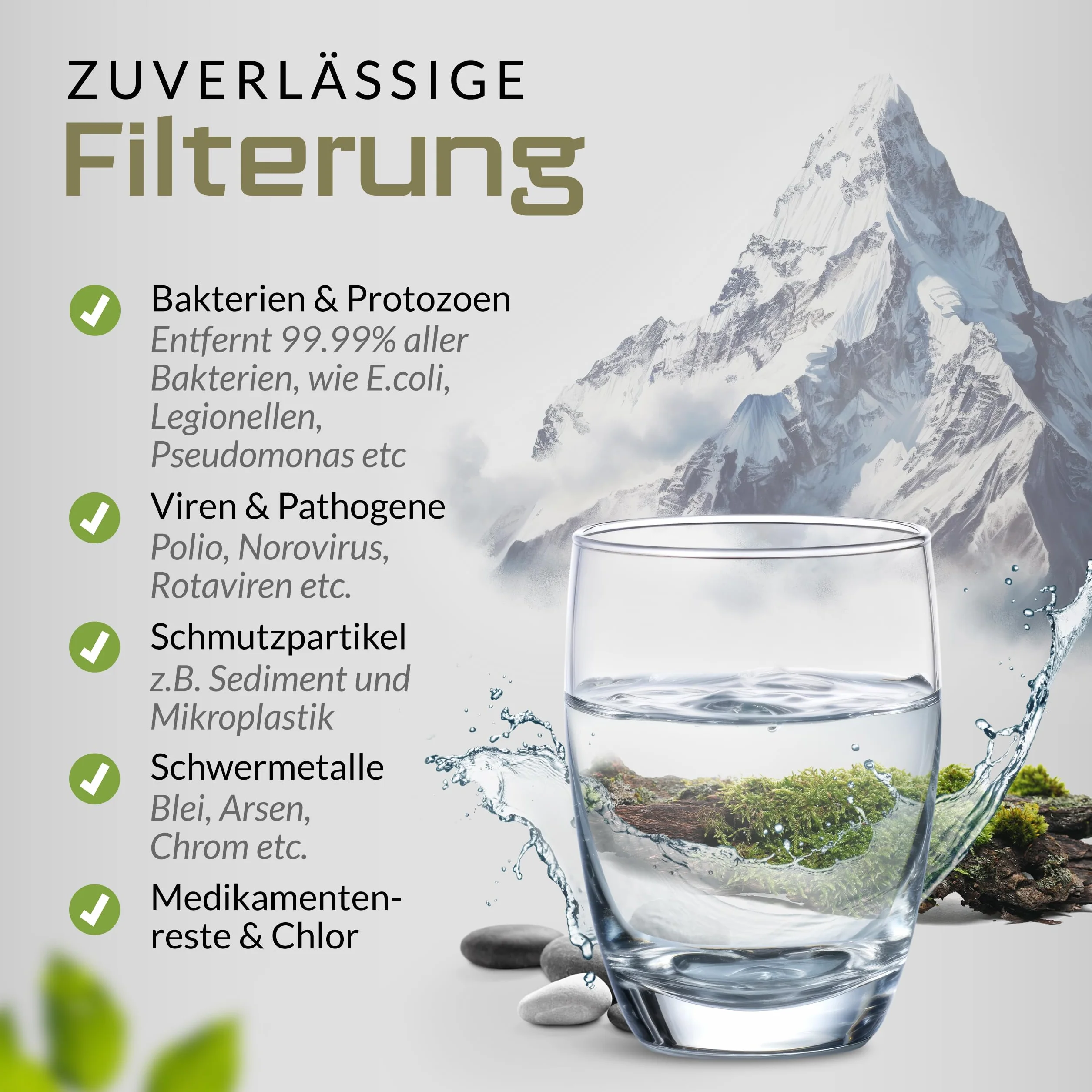 Filtr zapasowy dla butelki BERGKVIST® Outdoor FJÄLLKLAR (500 ml): filtr AHLSTROM® dla czystej wody pitnej