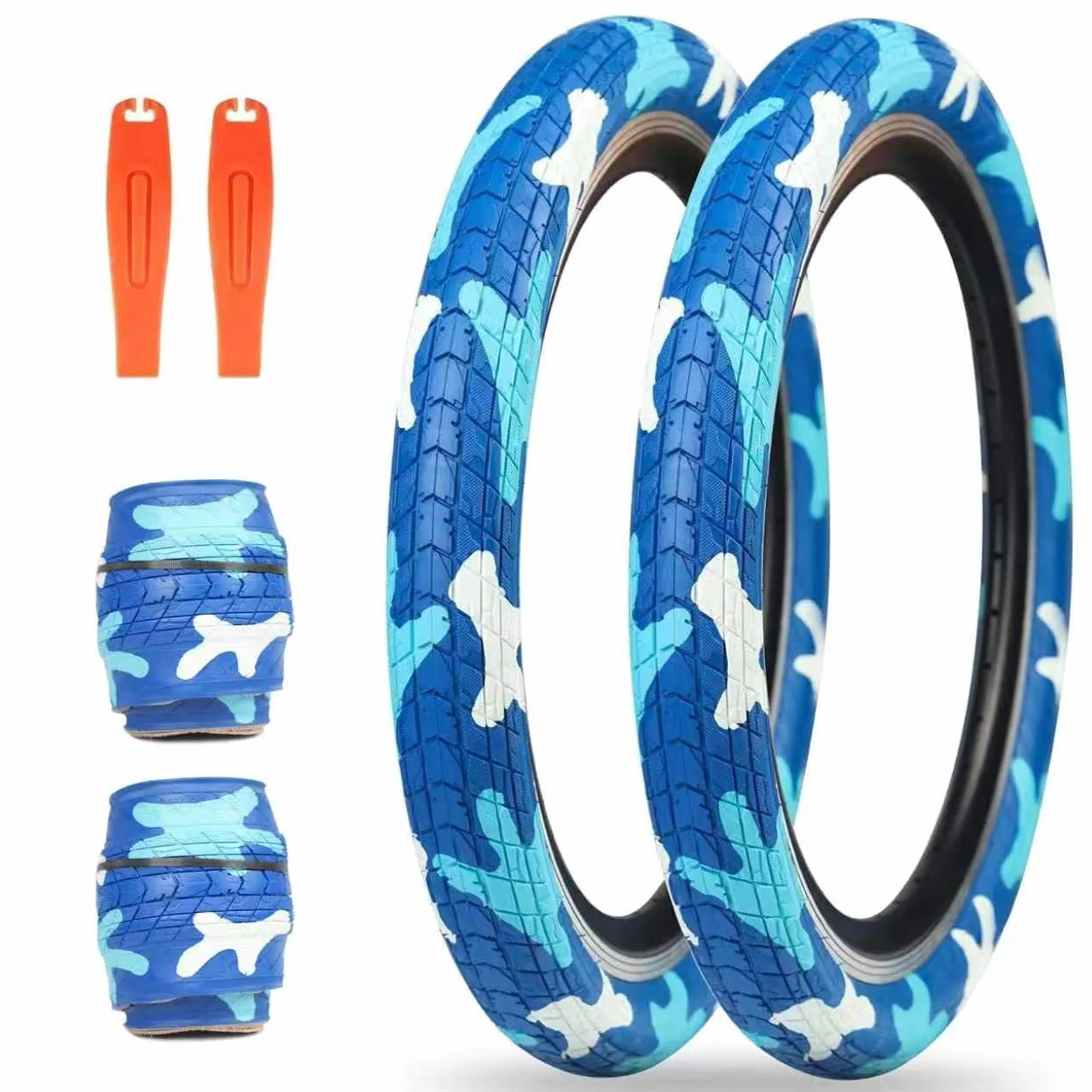 Opony rowerowe BMX 20 x 2,125 niebieskie 54-406 składane