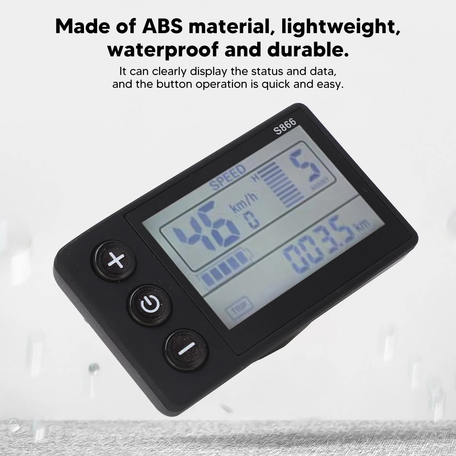 Miernik z Wyświetlaczem LCD do Roweru Elektrycznego S866, 6-pinowy 24 V 36 V 48 V 60 V E Bike Wodoodporny Wyświetlacz Panel Sterowania Miernikiem, Uniwersalny Ekran Panelu LCD do