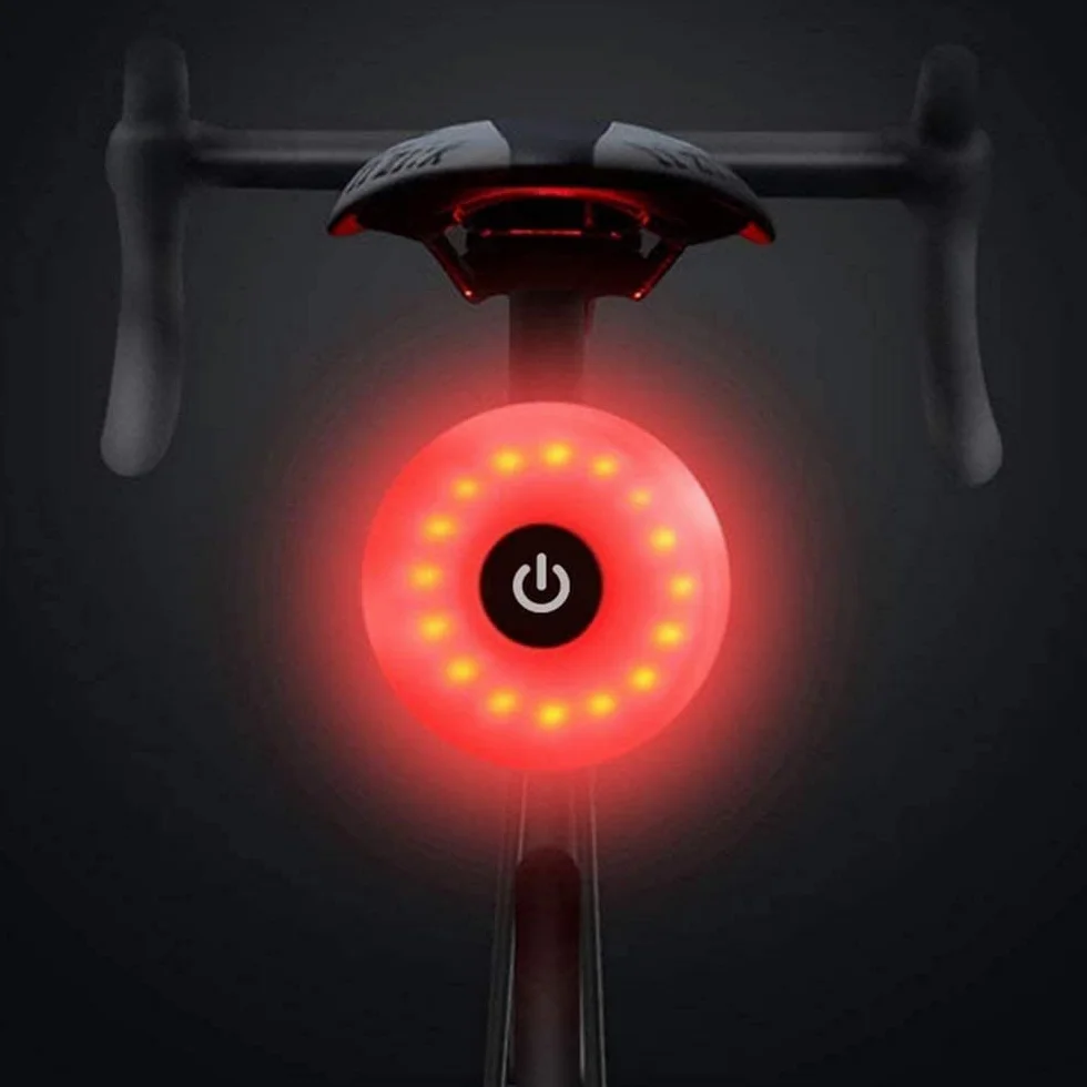 NK Tylne światło rowerowe LED - 5 trybów światła, ładowalny, port ładowania DC5V 1A, Micro USB, IPX5 Wodoodporność, lekka i trwała, łatwa instalacja (kompatybilna ze wszystkimi rowerami)