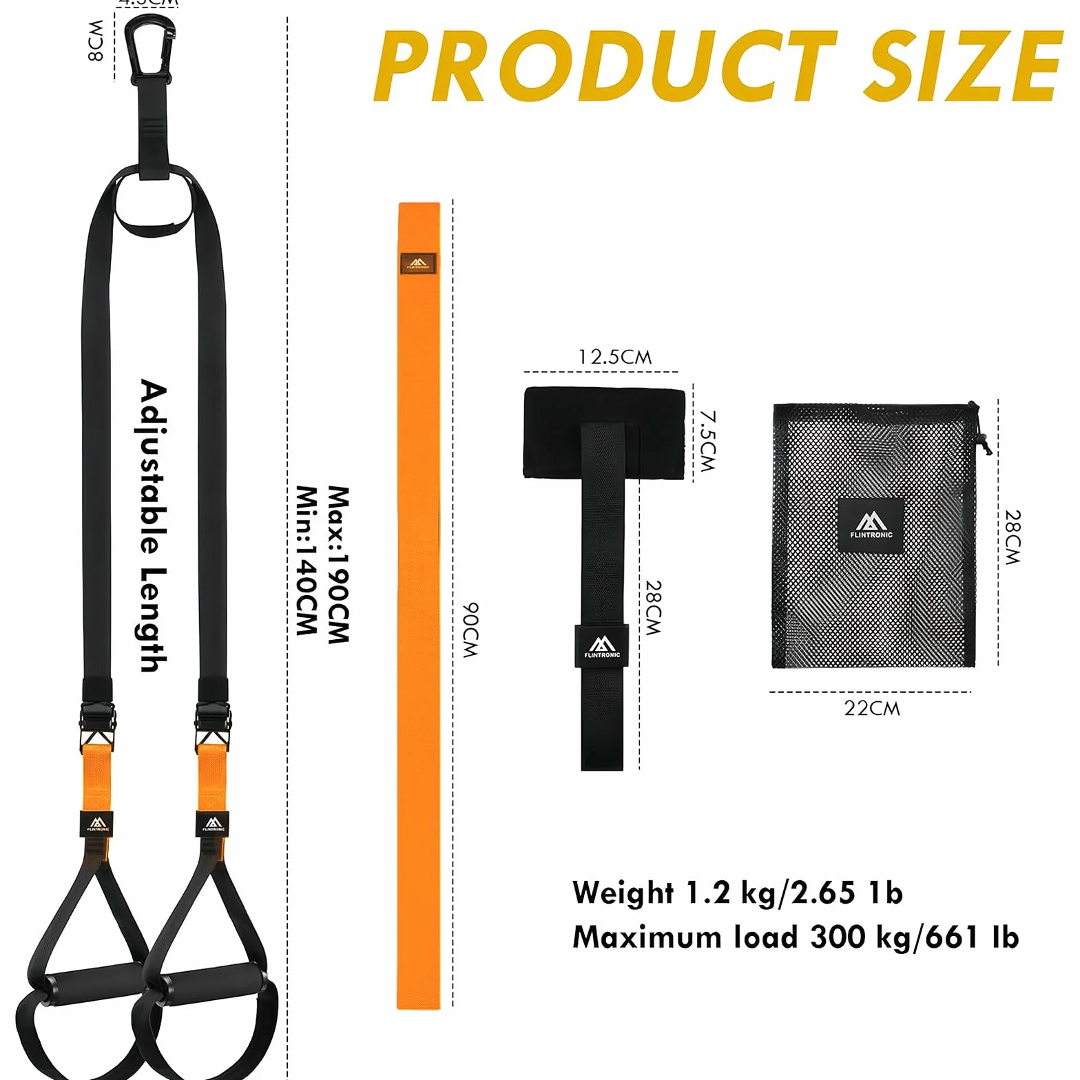 Flintronic Sling Trainer Zestaw Treningowy Zawieszenia TRX Fitness Dom