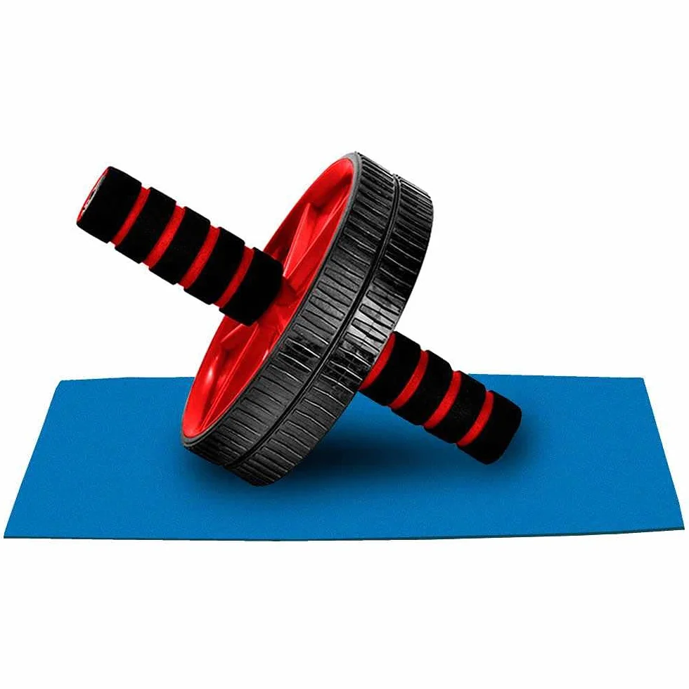 OcioDual AB Wheel trenażer mięśni brzucha, trener mięśni brzucha, czerwony