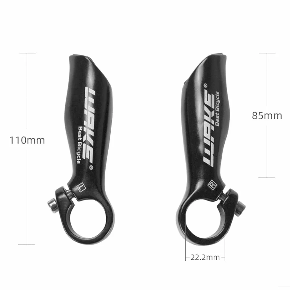 Rogi na kierownicę rowerową 22,2 mm, czarne, 2 sztuki