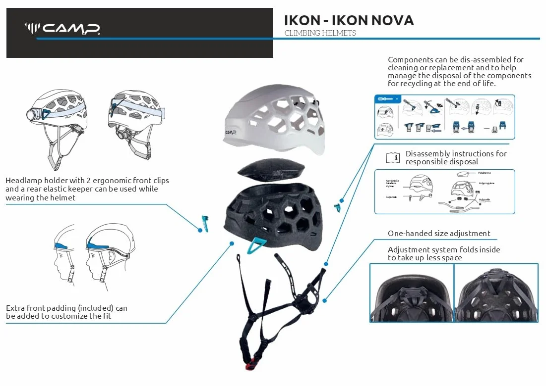 C.A.M.P. IKON kask wspinaczkowy 57-63 cm morski niebieski