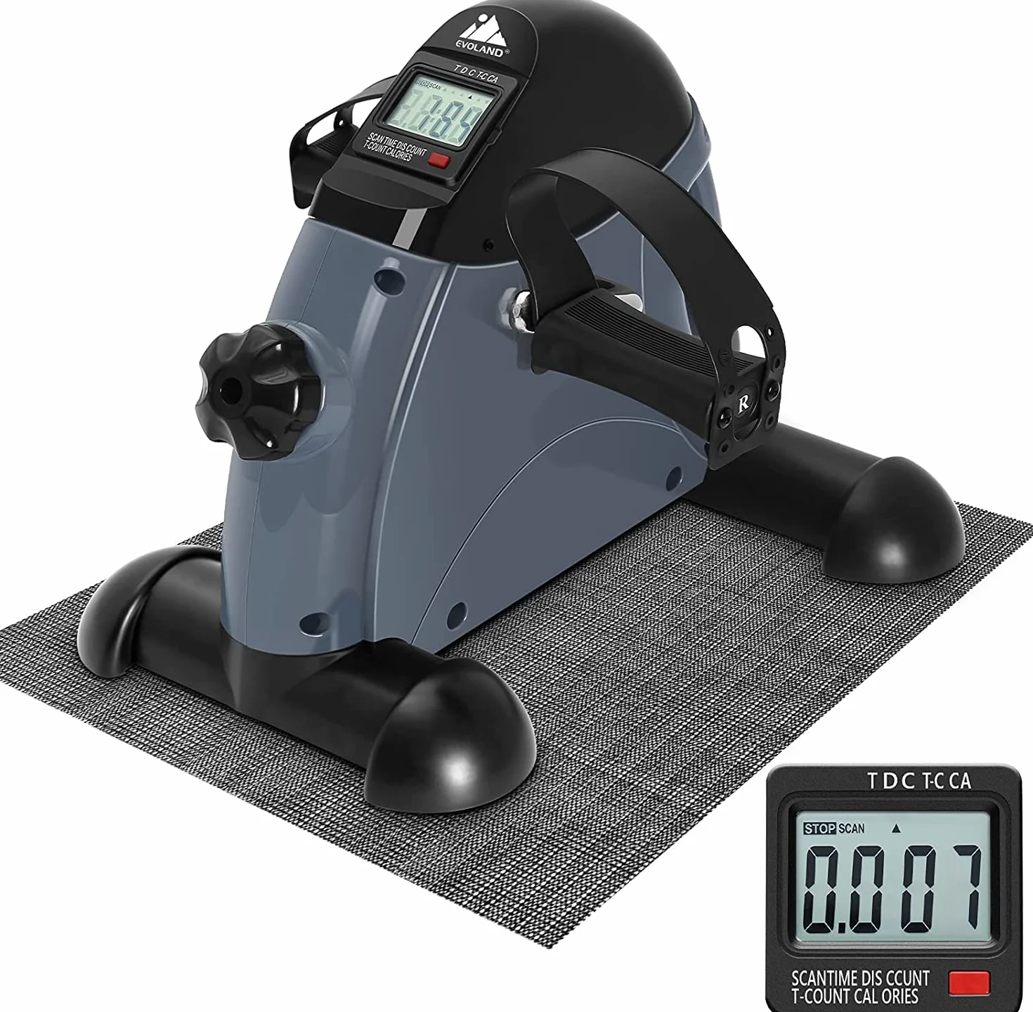 EVOLAND Mini rower treningowy, przenośny statyczny, przyrząd do ćwiczeń nóg i ramion