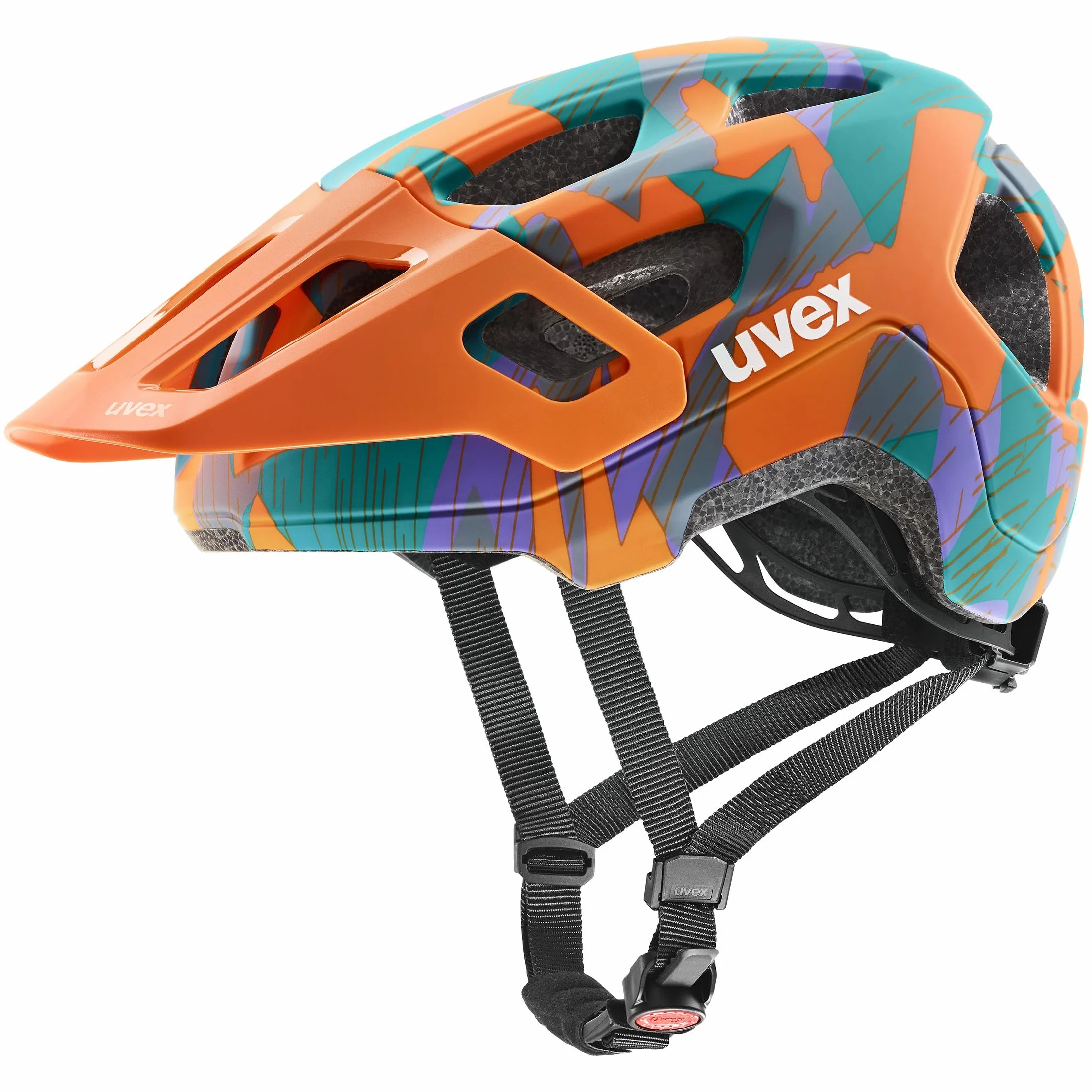 uvex kask rowerowy unisex-dzieci 52-56 cm papaya camo matt