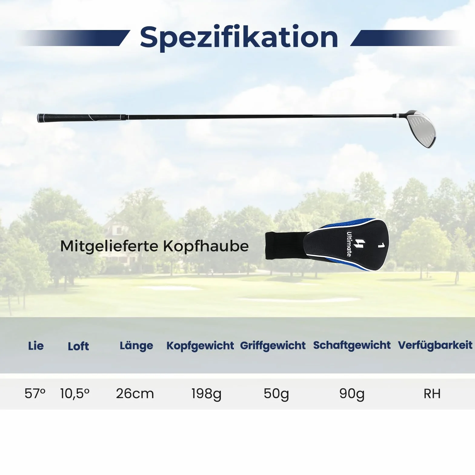 COSTWAY Golf Driver dla mężczyzn 460 CC aluminium 10,5° praworęczny