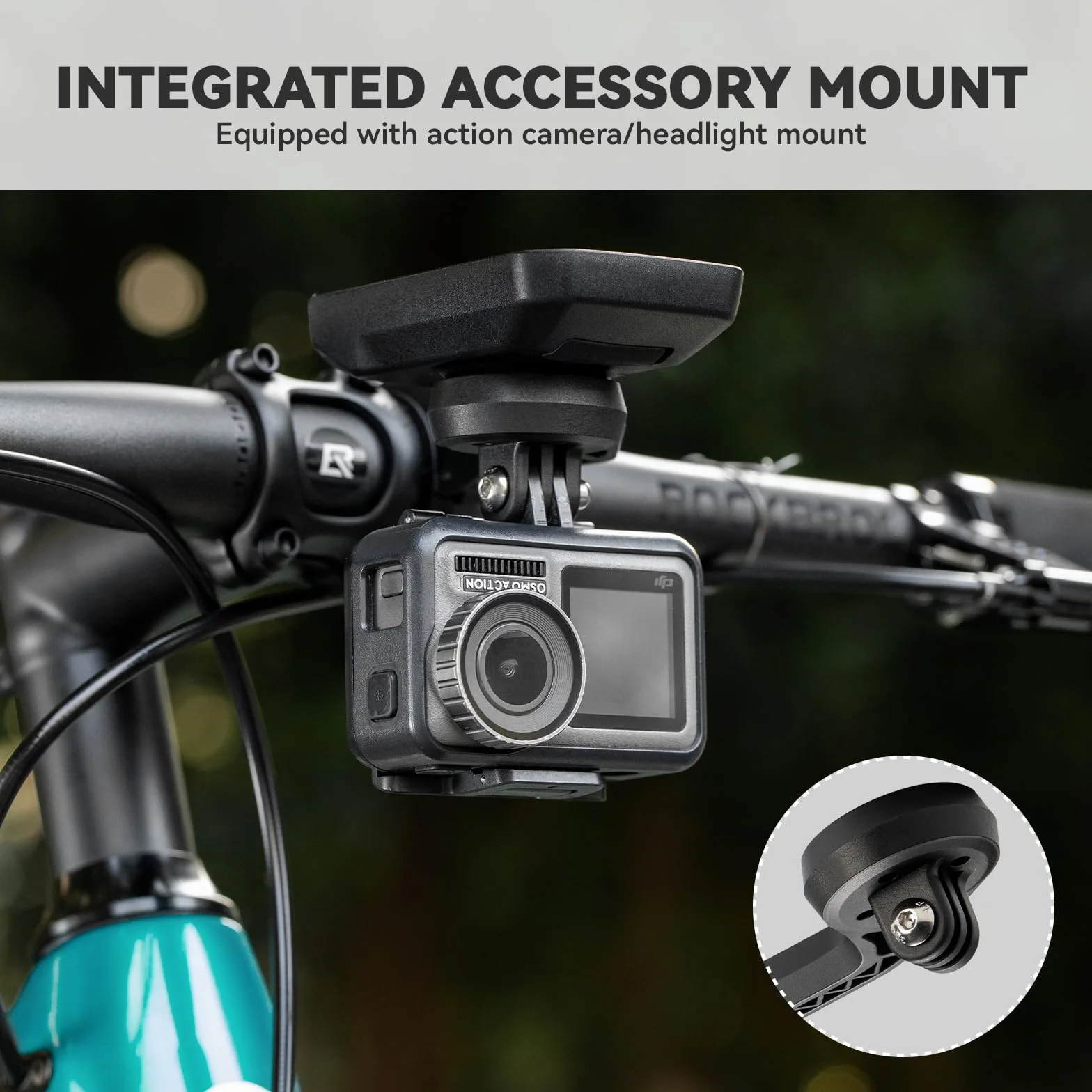 ROCKBROS Fahrradcomputer Halterung 31.8mm kompatibel Garmin Wahoo Bryton GPS MTB Rennrad