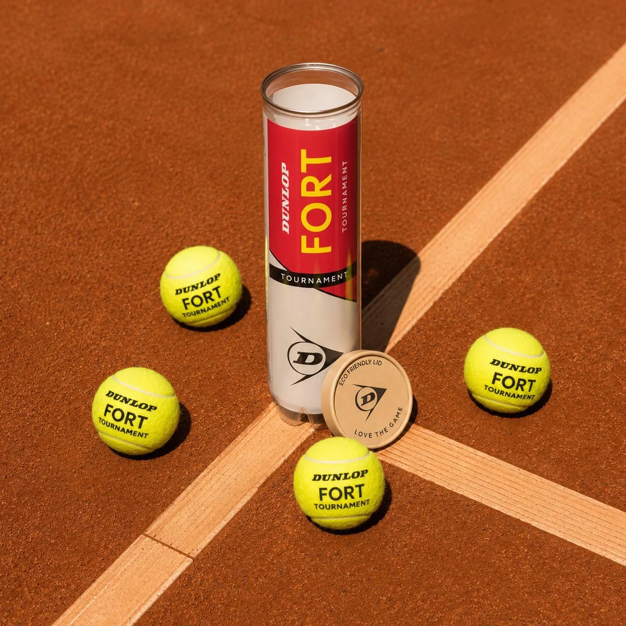 Dunlop Uniseks D Tb Fort Tournament 4Pet Piłki tenisowe Yellow One Size