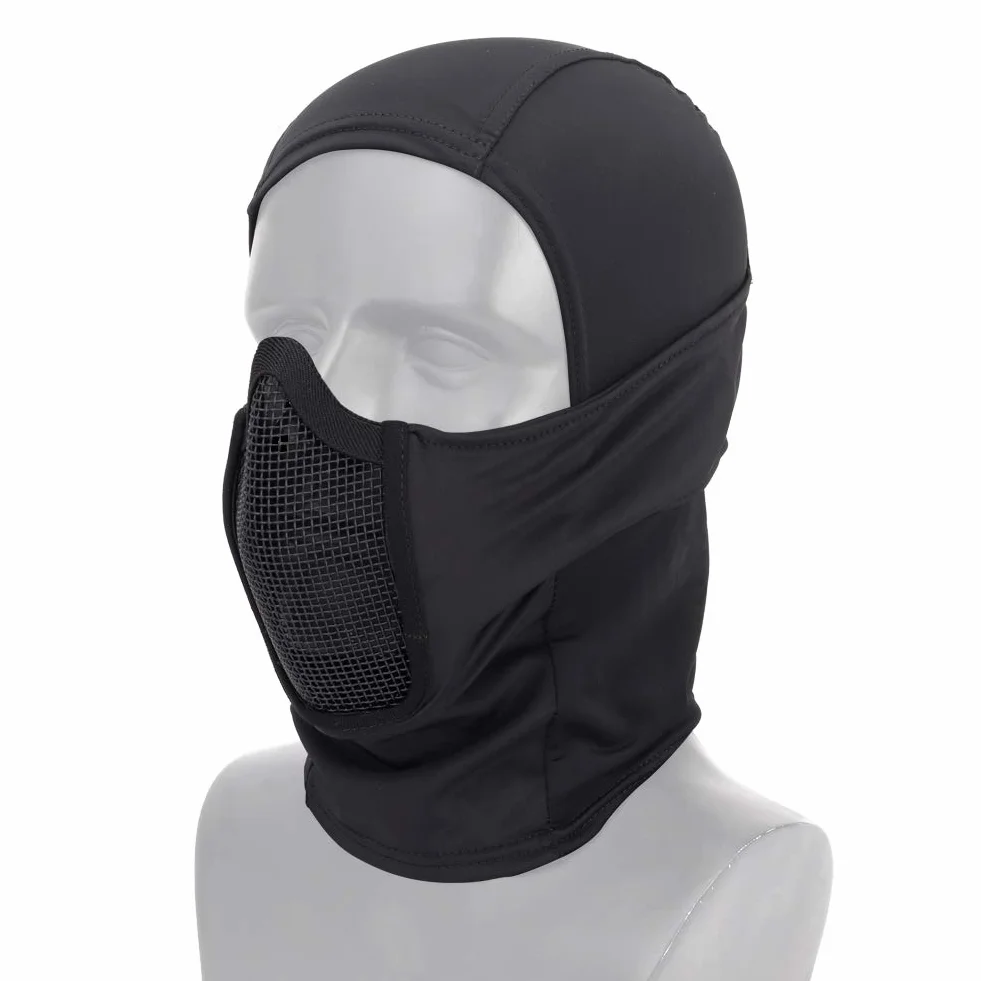 Tactical Airsoft Paintball Vollgesichtsmaske aus Stahlgewebe poliester-Sturmhaube Jagd maska CS Radsport-Schutzhelm Liner Cap