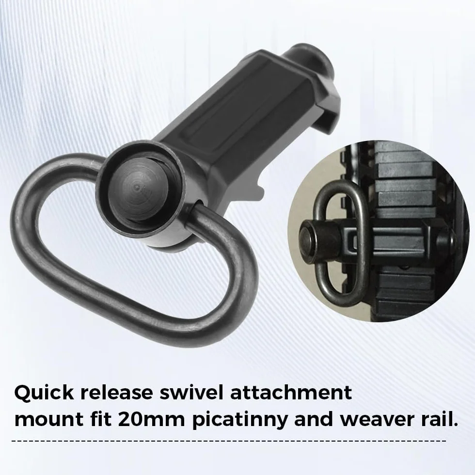Tactical Push Button szybkie zapięcie Detach QD Swivel Loop z uchwytem Rail Sling Attachment Mount do 20 mm Picatinny Rails