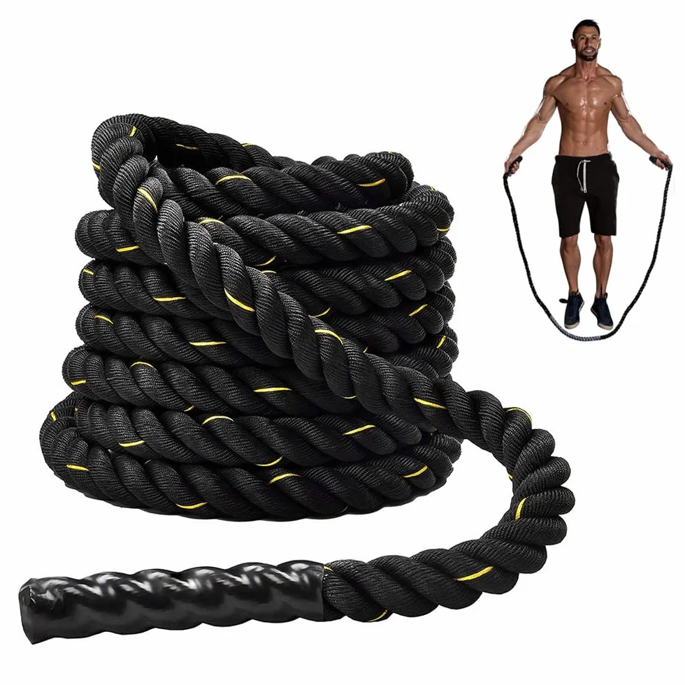 Mineup Ciężka skakanka, Battle Jump Ropes, Ciężka skakanka dla dorosłych do treningu, 1,12 kg, Battle Rope, lina bojowa dla lepszej siły, lina fitness, utrata wagi