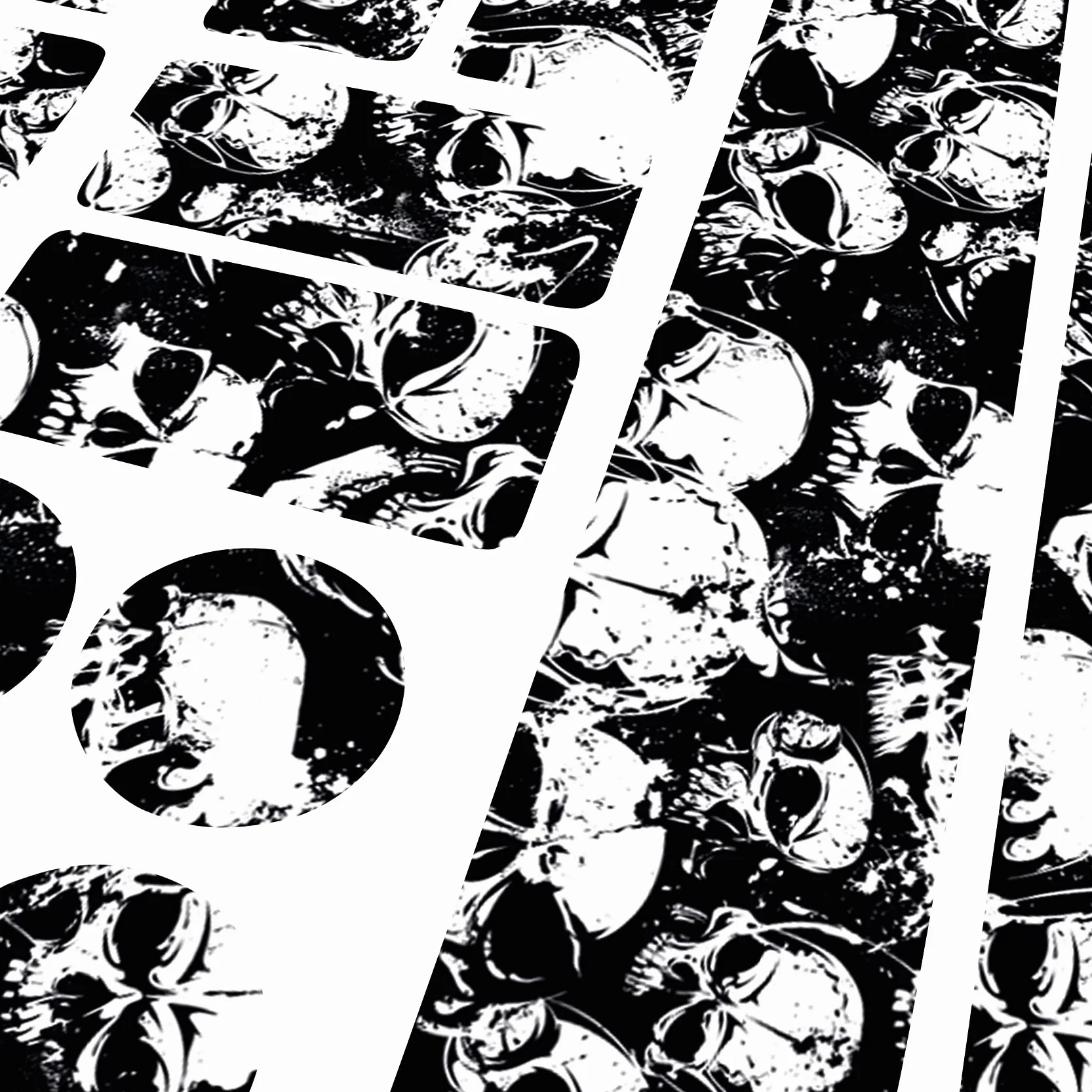 ochrona ramy roweru, folia ochronna na tylne trójkątne uchwyty, naklejka ochrona na ramy z karbonu MTB BMX, folia chroniąca lakier R159 R161 (21 Skulls)