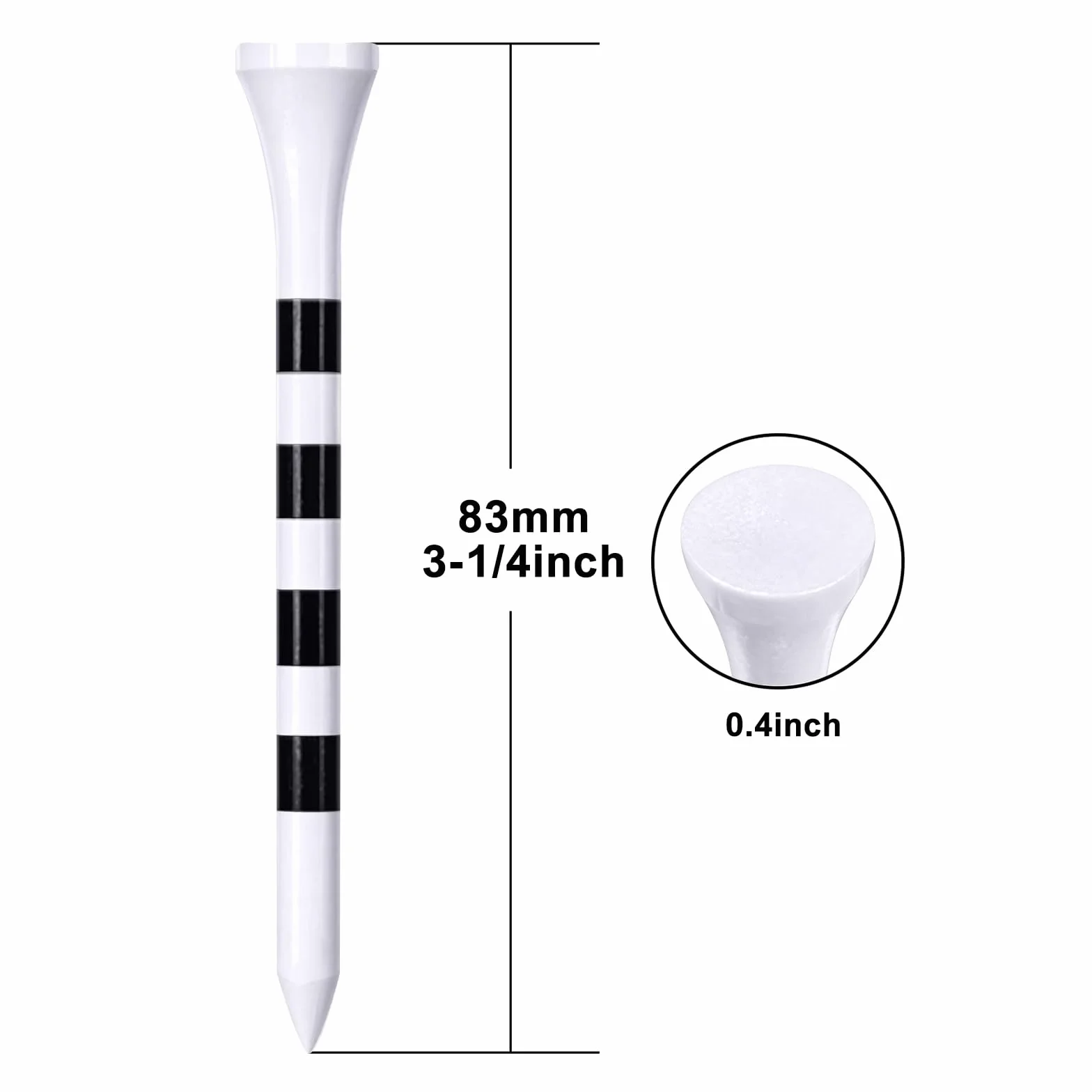 Bambusowe koszulki golfowe 83 mm 70 mm 54 mm 38 mm dostępna torba 100, silna, zrównoważona biodegradowalna