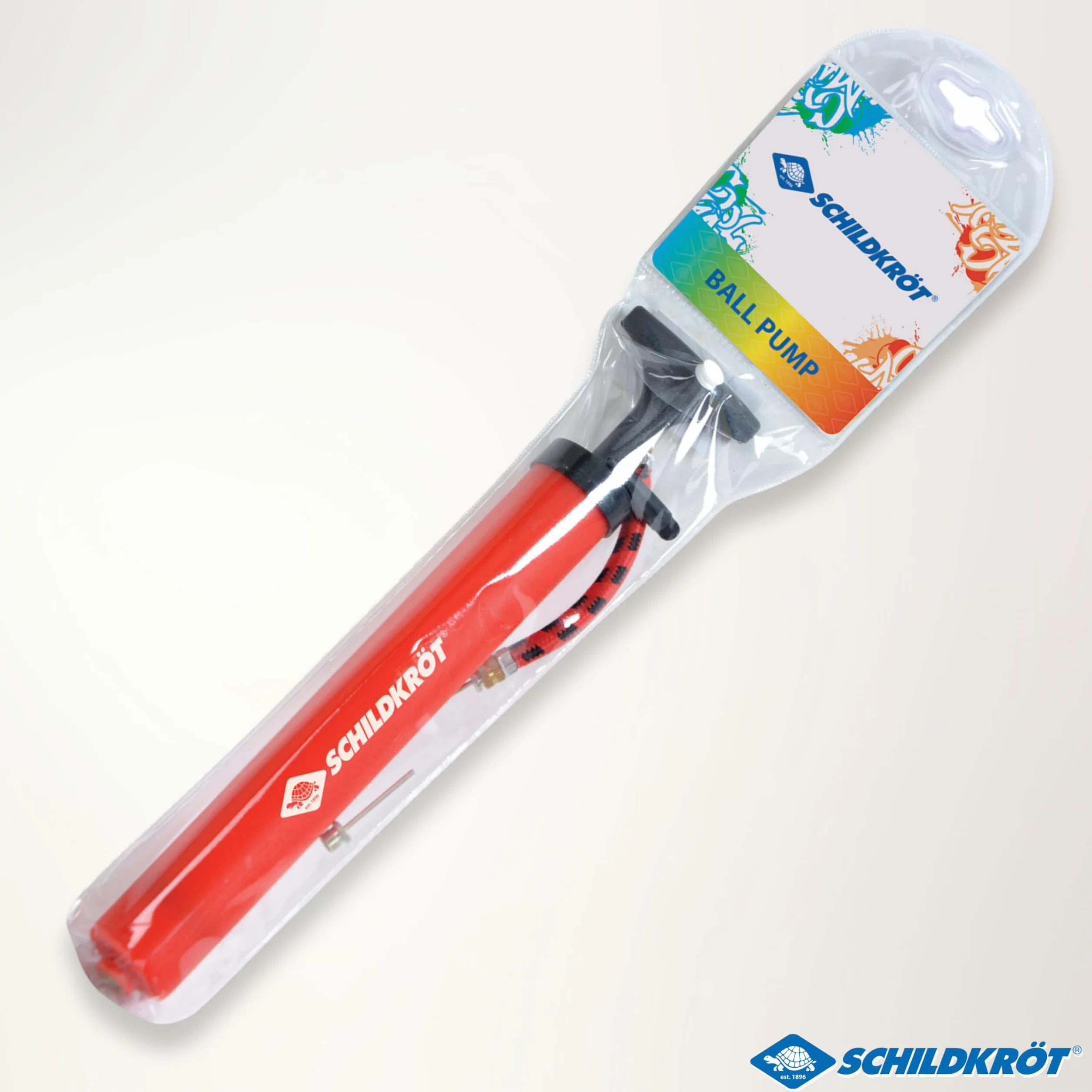 Schildkröt Funsports Schildköt 970989, pompka do piłek nożnych, siatkówki, koszykówki, 970989, czerwona, jeden rozmiar