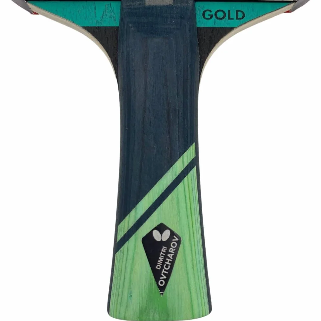 Butterfly® Dimitrij Ovtcharov Gold rakieta do tenisa stołowego, nowa technologia EVA, certyfikowana przez ITTF wykładzina Addoy z gąbką 1,5 mm, dla doświadczonych graczy