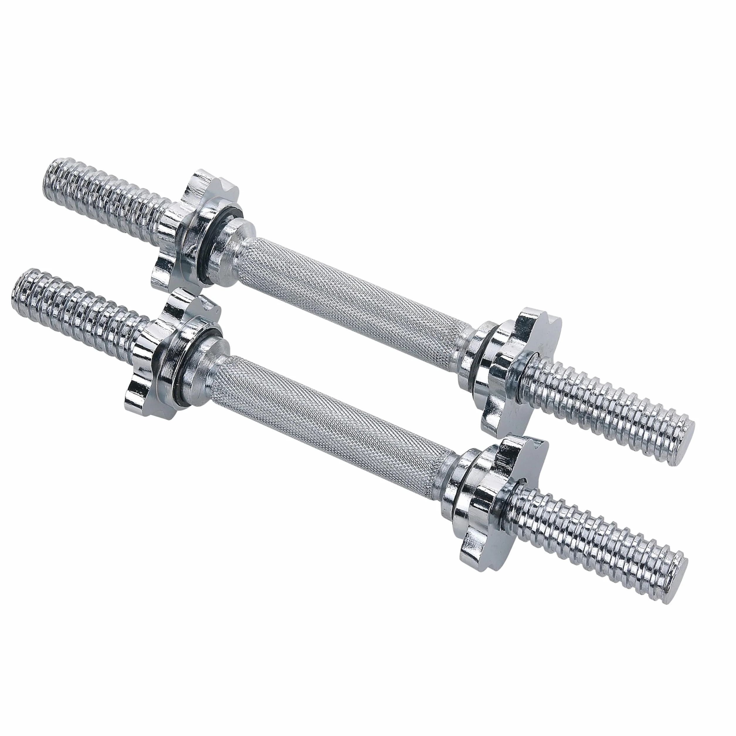 Sunny Health & Fitness 36 cm gwintowany chromowany zestaw hantli, regulowane uchwyty do hantli z kołnierzykiem w kształcie gwiazdy, pasują do standardowych talerzy 25 mm - STDBH-14