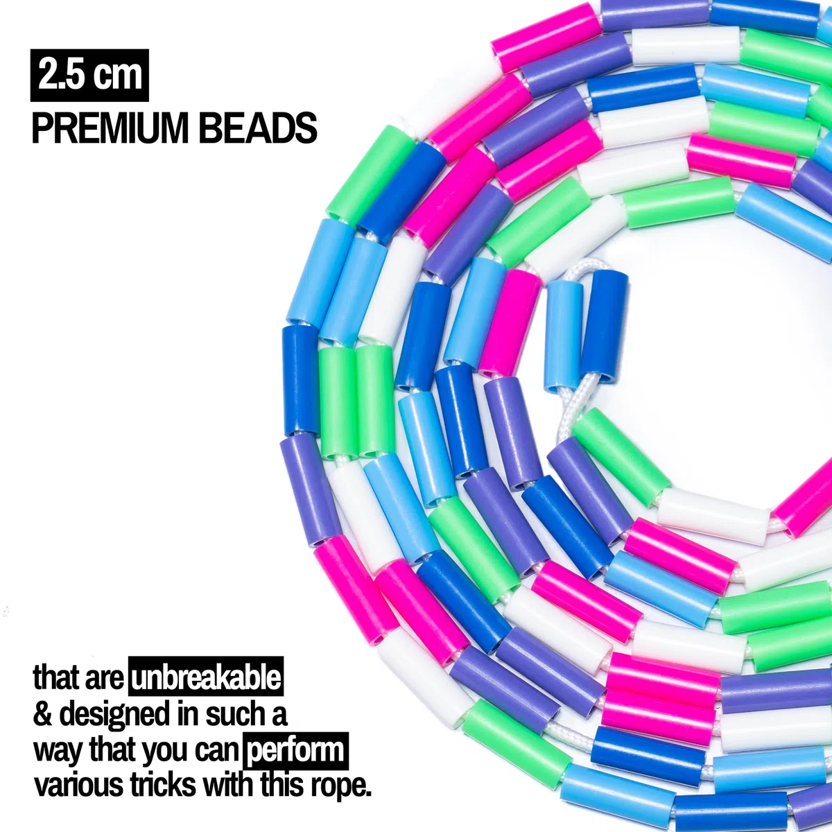 Profesjonalna skakanka Bead (długość liny 3,0 m – regulowana)