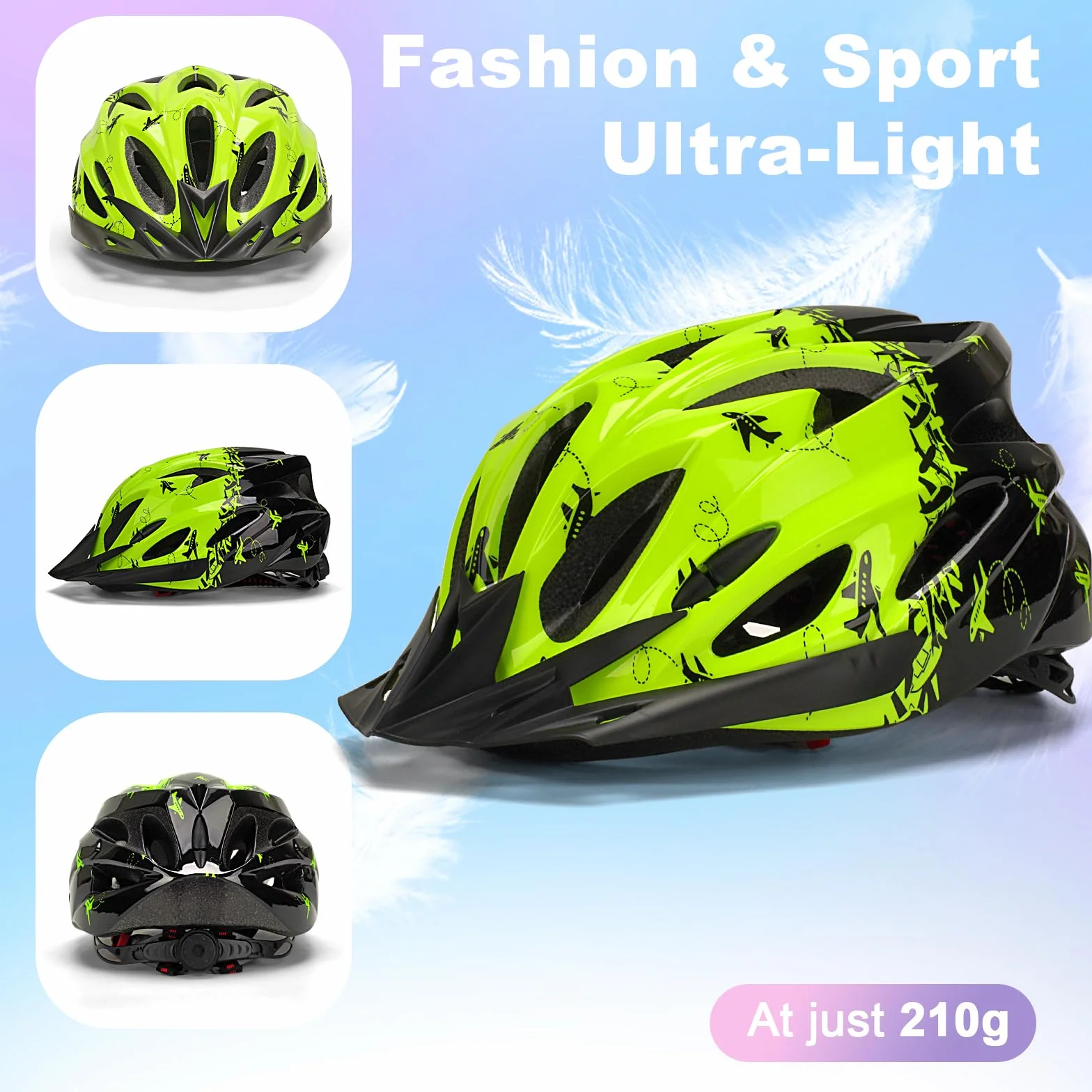 Dziecięcy kask rowerowy dla dziewcząt i chłopców, regulowany kask dziecięcy w wieku 8-15 lat, multisportowy kask dziecięcy (54-59 cm), kask rowerowy do jazdy na deskorolce, rowerze