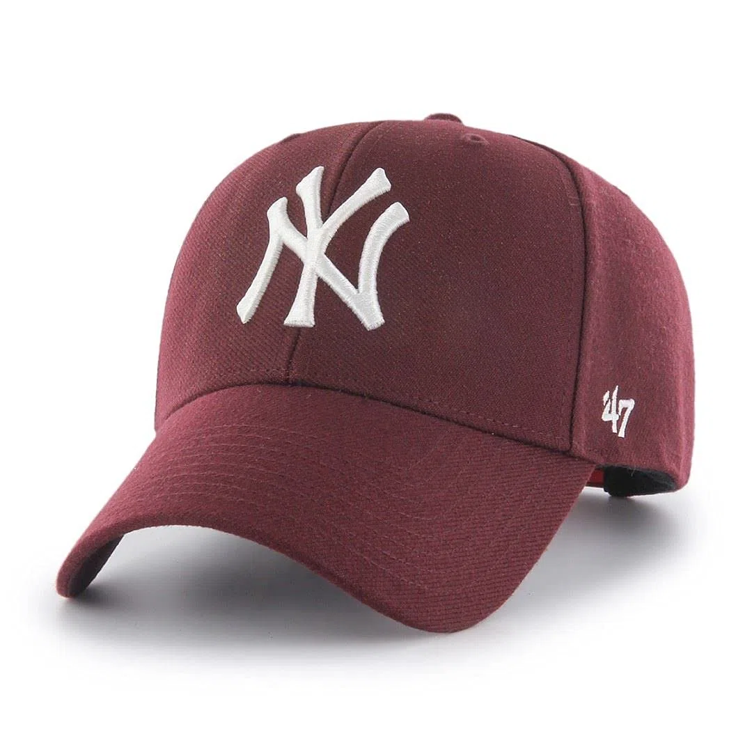 47 New York Yankees regulowana czapka Mvp Mlb, Burgund, 3