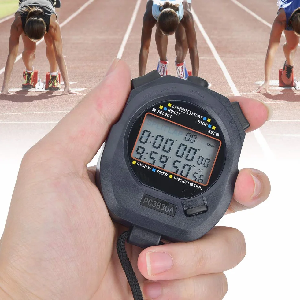 Elektroniczny Stoper Sportowy Timer Wodoodporny 3860