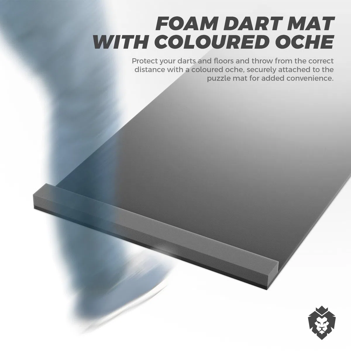 KOTO Puzzle mata do darta – 237 x 60 cm – z Oche do gry w darta – piankowa mata do darta dla początkujących i profesjonalistów