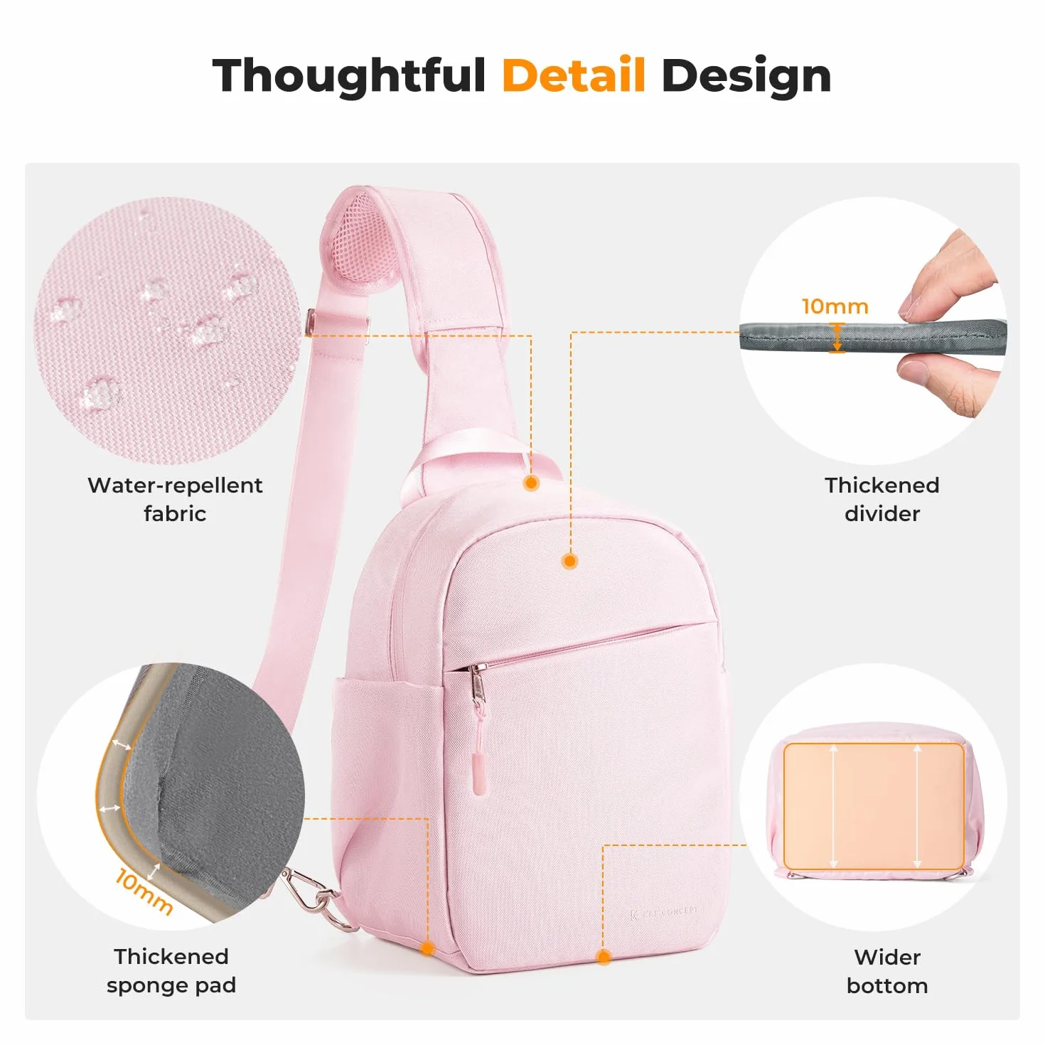 Torba fotograficzna K&F CONCEPT, torba na ramię, torba na ramię, mały plecak fotograficzny, wodoodporny plecak na aparat, regulowany pasek na ramię, plecak na obiektyw do lustrzanki cyfrowej/lustrzank
