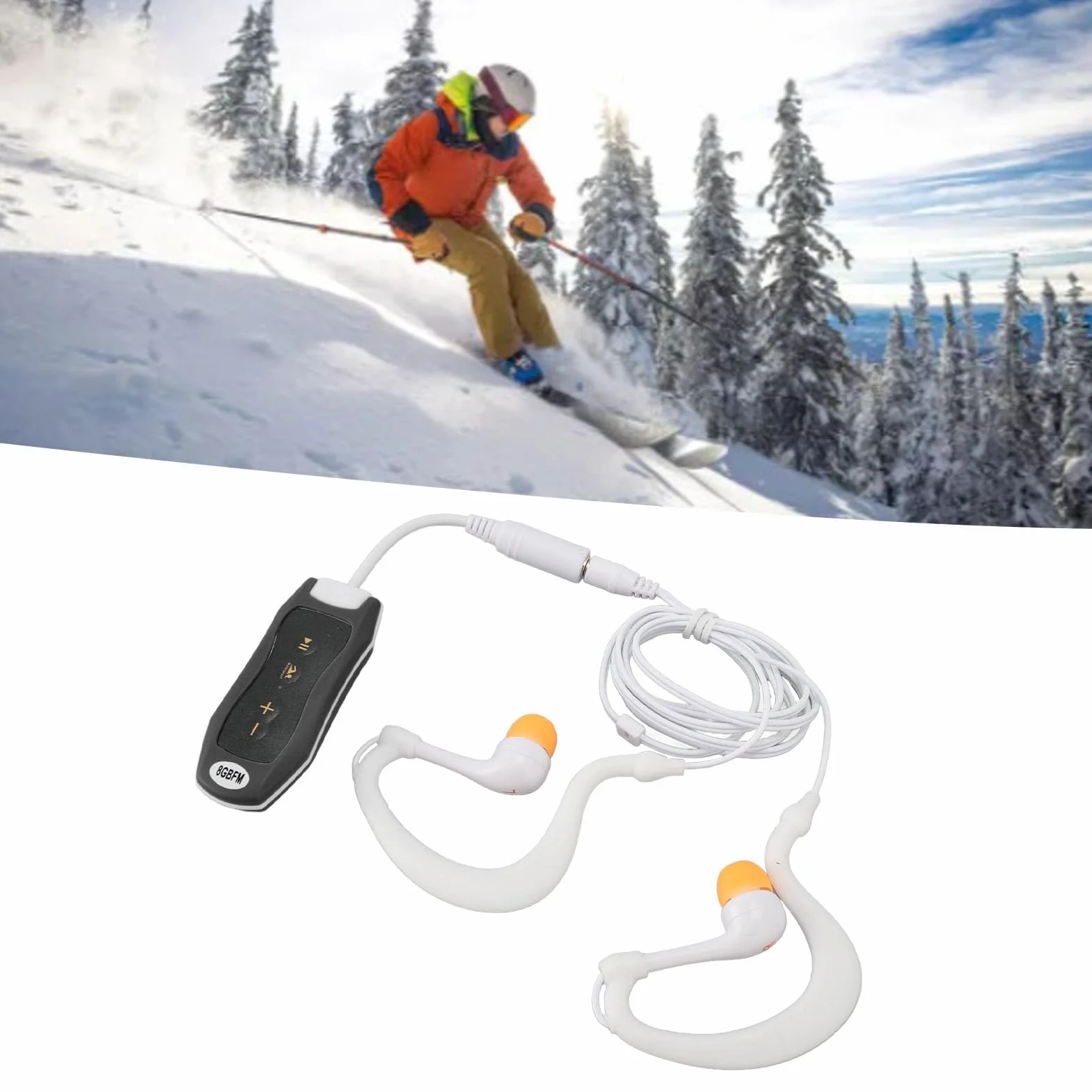 Wodoodporny Odtwarzacz MP3 do Pływania, Słuchawki do Pływania IPX8, Podwodny Odtwarzacz Muzyki z możliwością ładowania Przez USB do Pływania, Biegania, Jazdy na Rowerze (BLACK)