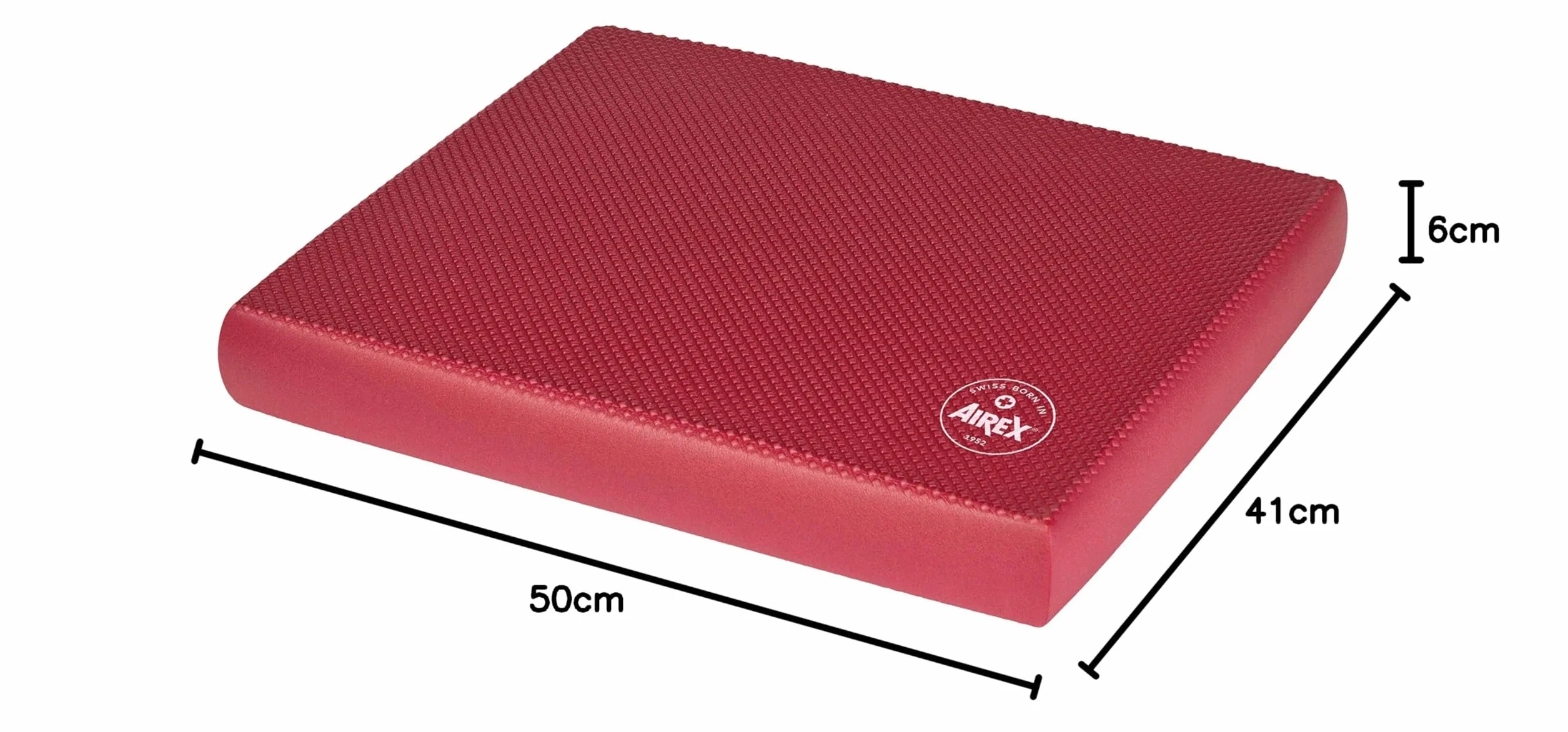 Airex Balance-Pad Cloud Ruby Red poduszka treningowa (bardzo miękka pianka, 50 x 41 x 6 cm)