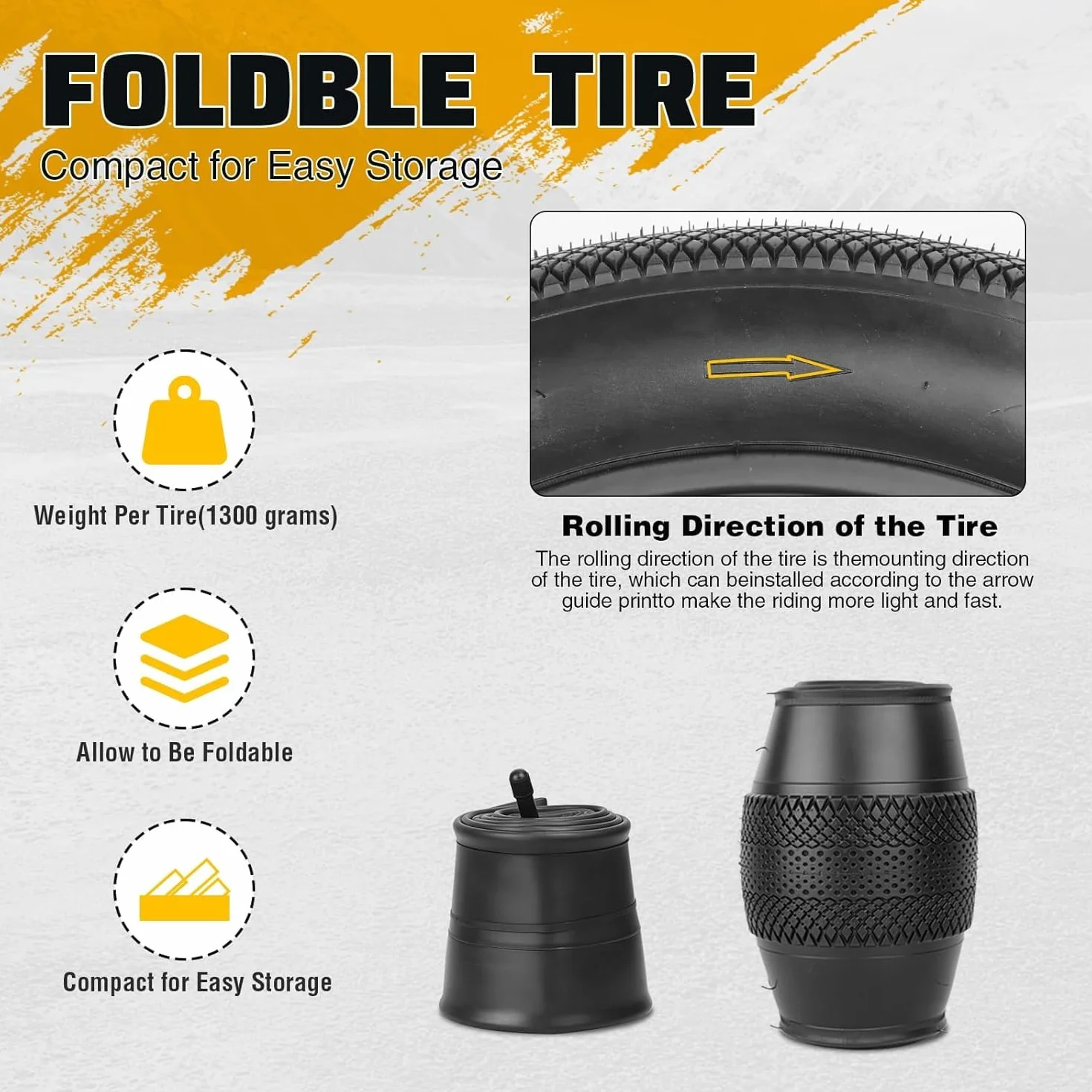 ZUKKA Opony do roweru Fatbike 26 x 4.0 cala Heavy Duty składane opony tłuste 26x4.0 z osłoną i 2-pakiet 26-calowych dętek 26x4.0 do roweru Fatbike, górskiego MTB