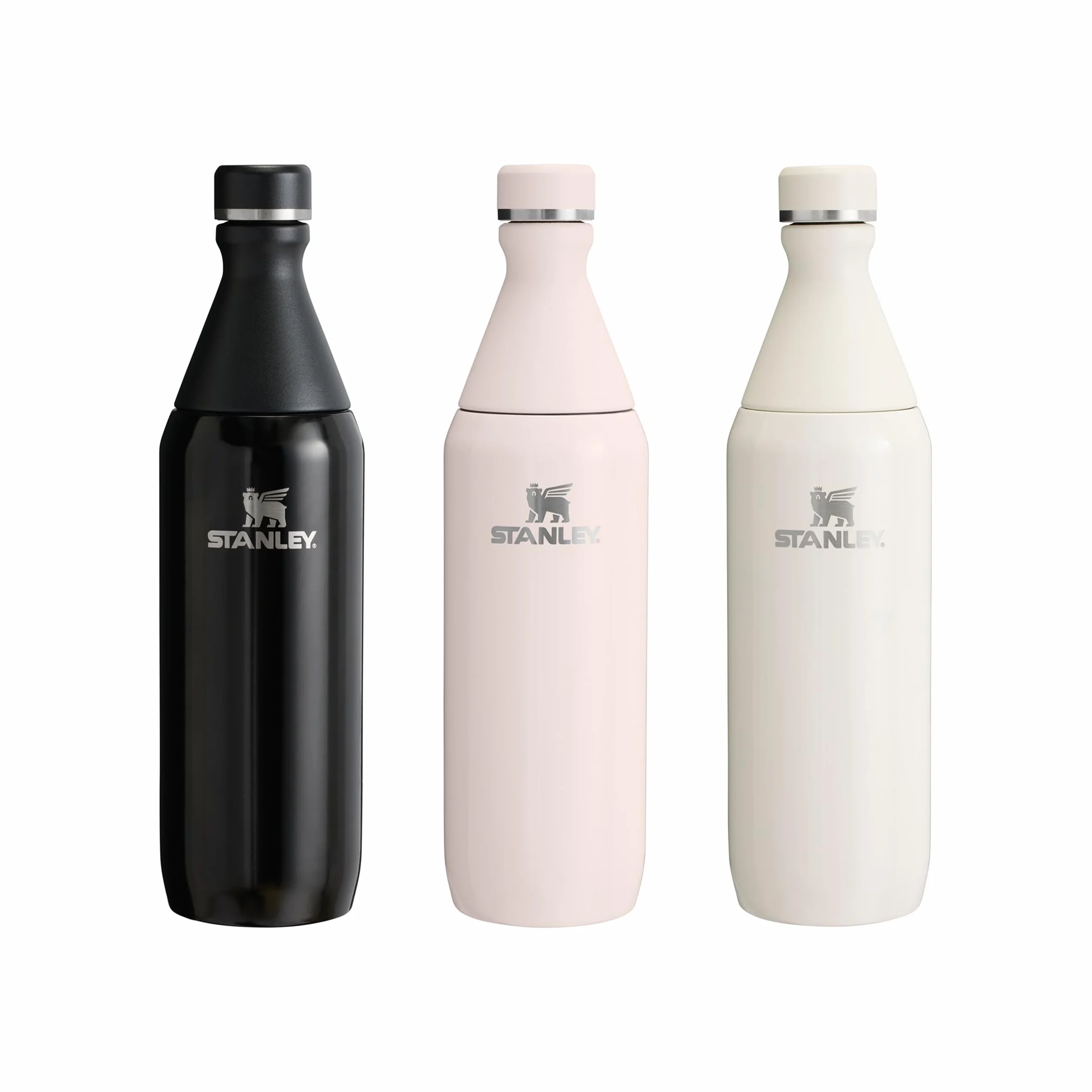 Stanley 1913 The All Day Slim Butelka na Wodę 0.6L - Zimny przez 6 godzin - Mrożony przez 11 godzin - Stal nierdzewna z recyklingu wolna od BPA - Szczelny - Można myć w zmywarce - Rose Quartz
