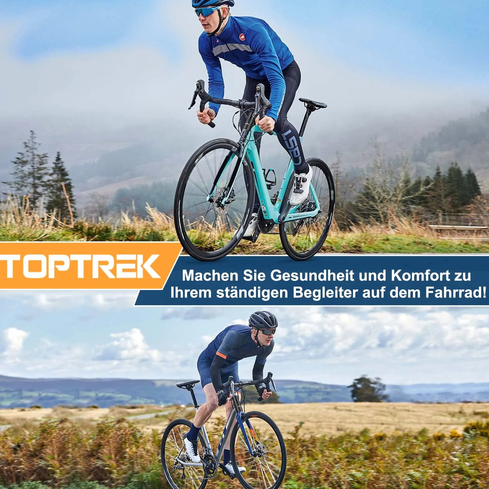 toptrek Podwyższenie kierownicy roweru, wspornik kierownicy 28,6 mm/12 x 2,86 cm, podwyższenie kierownicy rowerowej, do rowerów górskich, rowerów wyścigowych, miejskich (czarne)