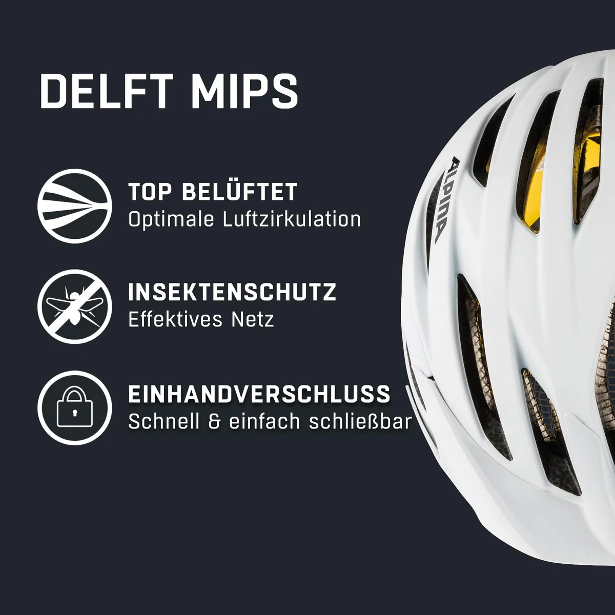 ALPINA Unisex - Dorośli, DELFT MIPS Kask rowerowy