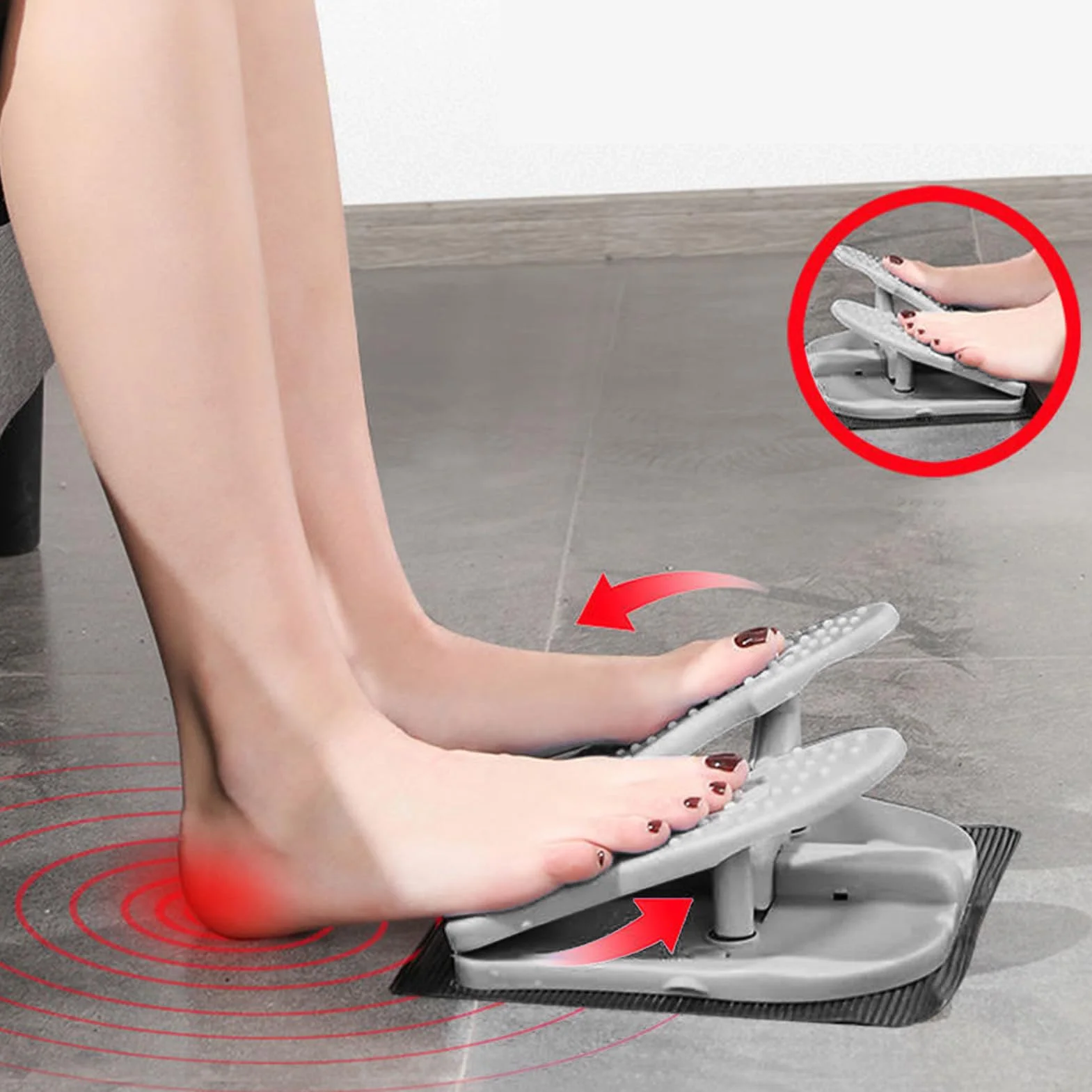 Mini stepper, przenośne urządzenie treningowe pedału nożnego, składany trener nóg podczas siedzenia pod biurkiem, urządzenie do treningu stóp do użytku w domowym biurze