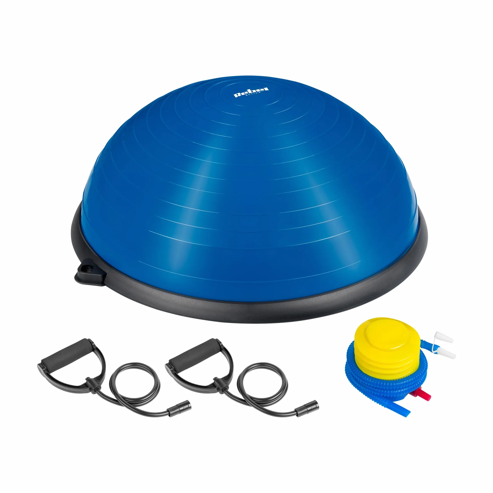 Rebel Electro Platforma do Balansowania Półpiłka 58 cm Trener Równowagi Piłka Pompka RBA-3104-58