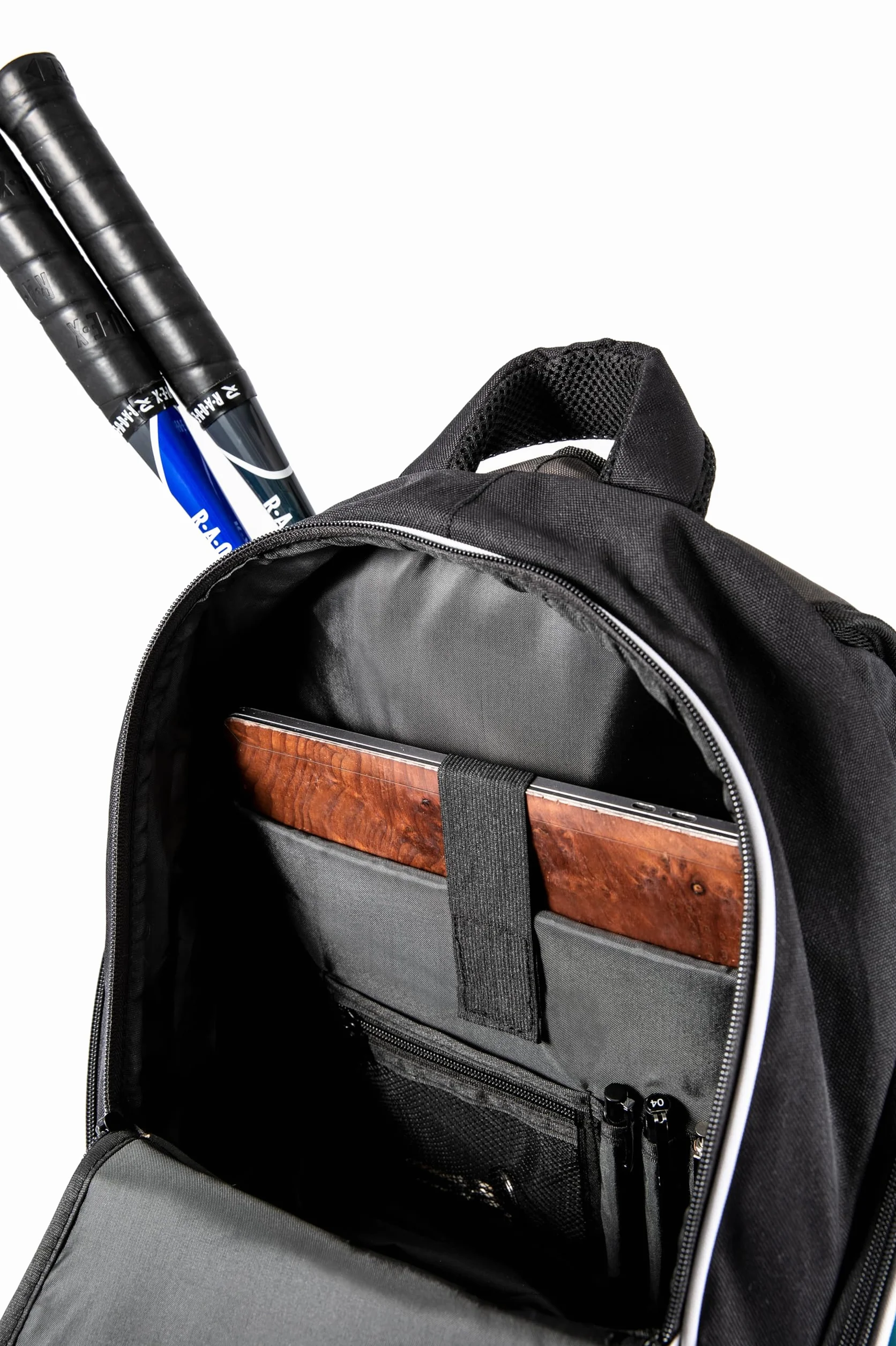 Raquex Plecak sportowy na rakietę tenisową, 2 rakiety do squasha lub badmintona, plecak na rakietę, buty, laptop, butelka