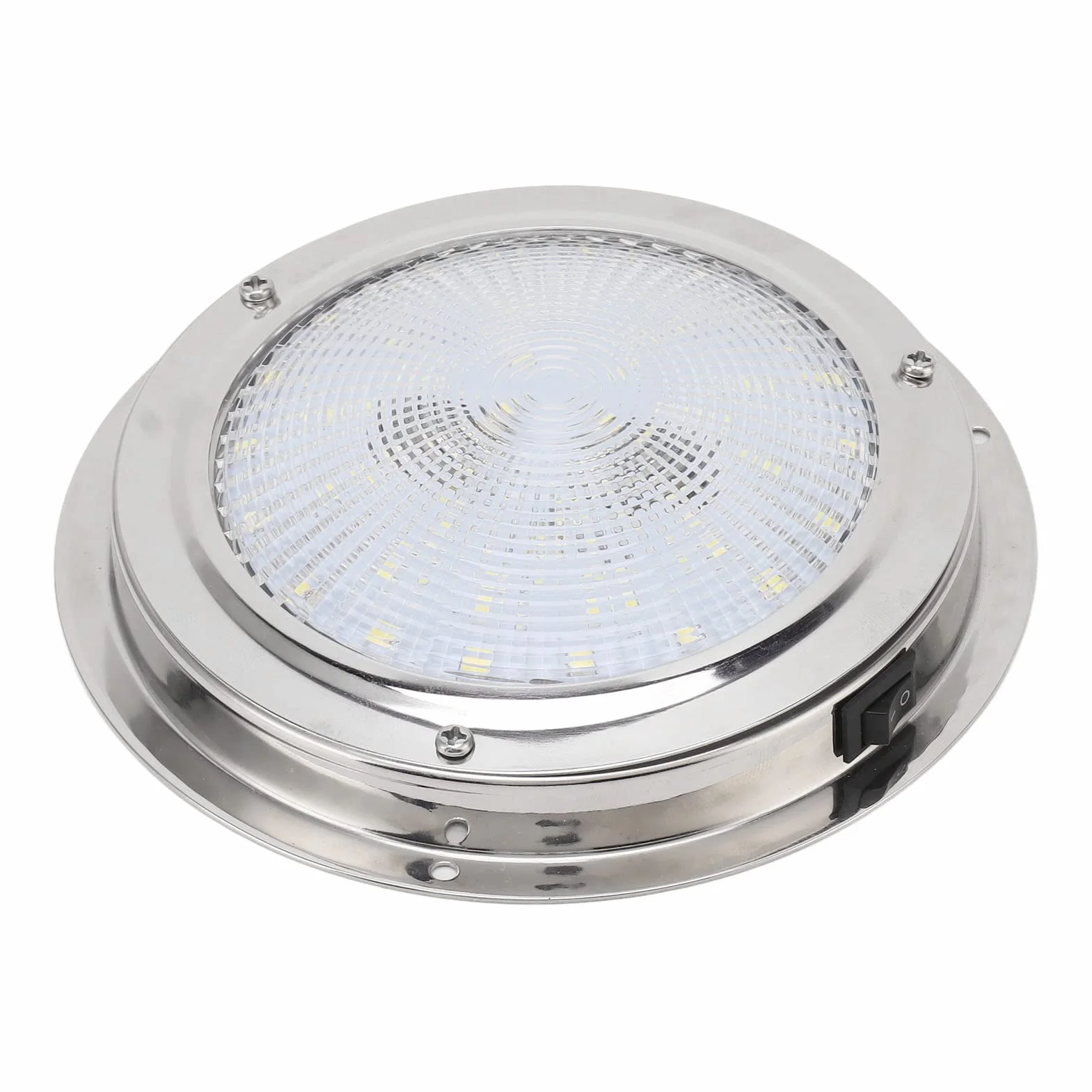Pongnas 5,5-calowa Morska Lampa Sufitowa Kopułowa, 42 Diody LED IP65 do Montażu Powierzchniowego, ze Stali Nierdzewnej o Wysokiej Jasności, do Kabiny Nocnej łodzi Kempingowej, Jachtu i