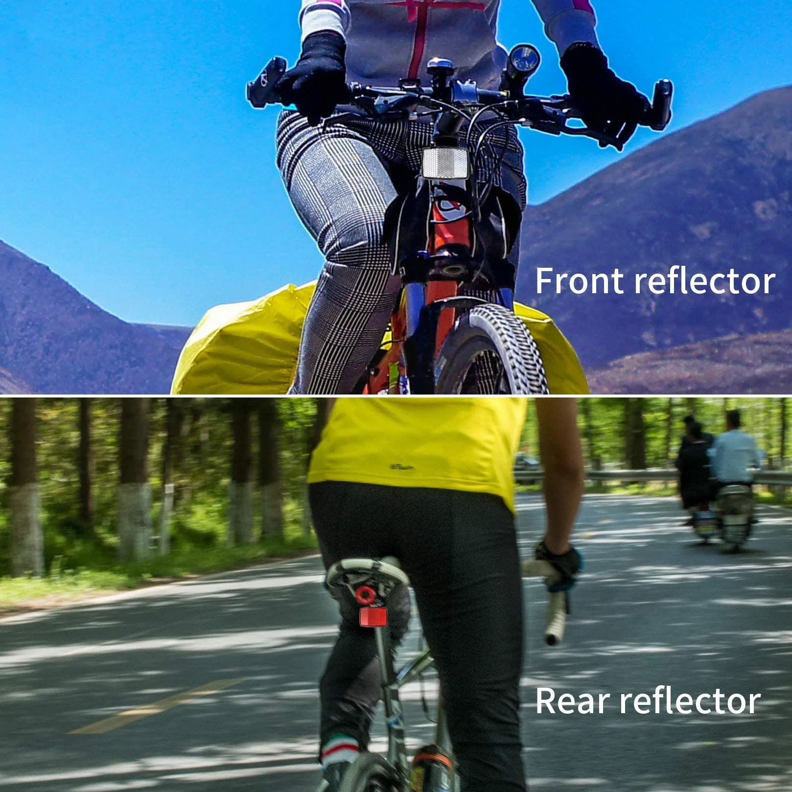 Zestaw 8 reflektorów XIANGPICA do rowerów – reflektory szprychowe typu „kocie oko”, zestaw przedni i tylny, uniwersalne pasujące do rowerów miejskich, górskich, terenowych i elektrycznych